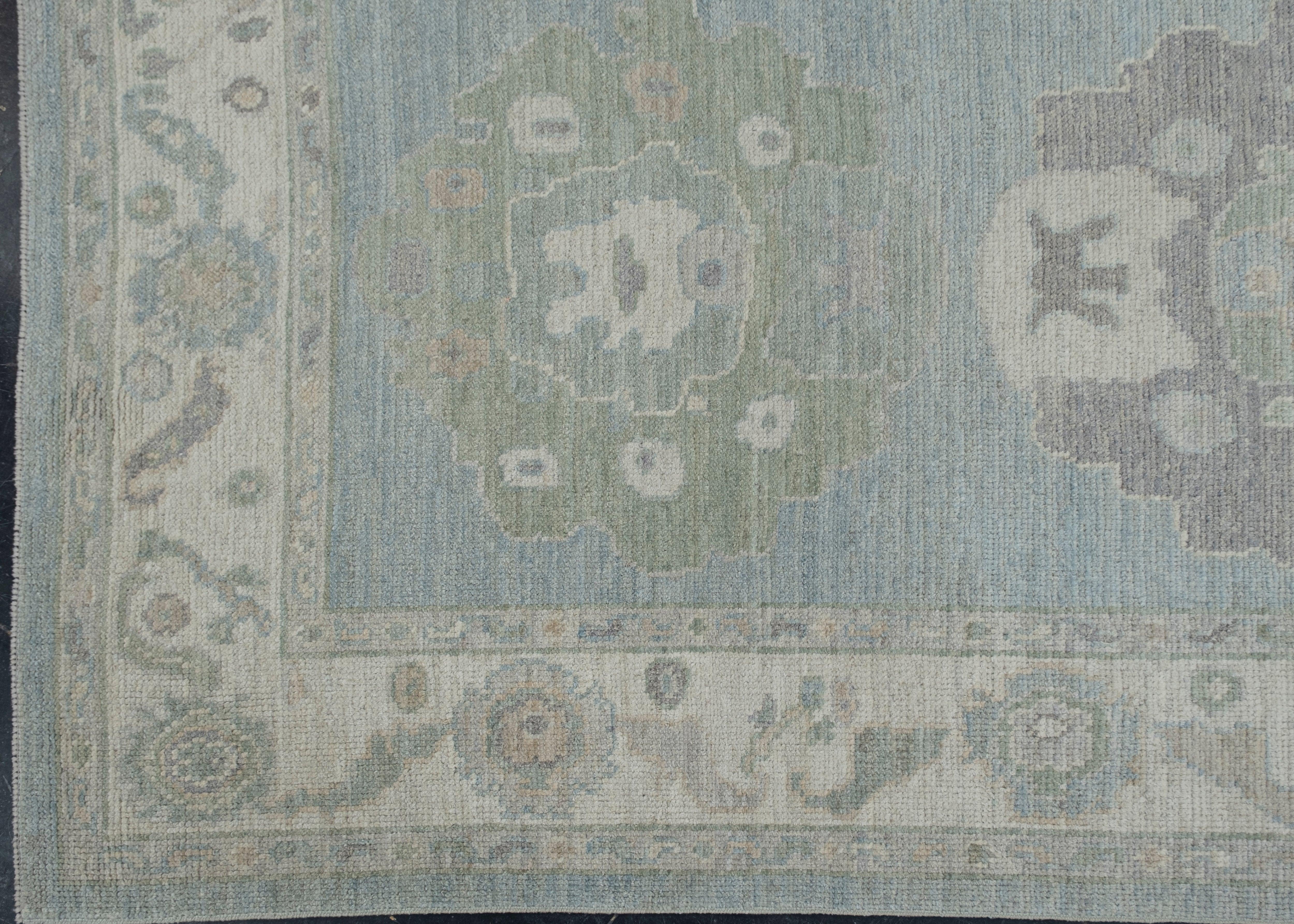 Turkish Oushak Rug Oriental Handmade 4' x 10'8
