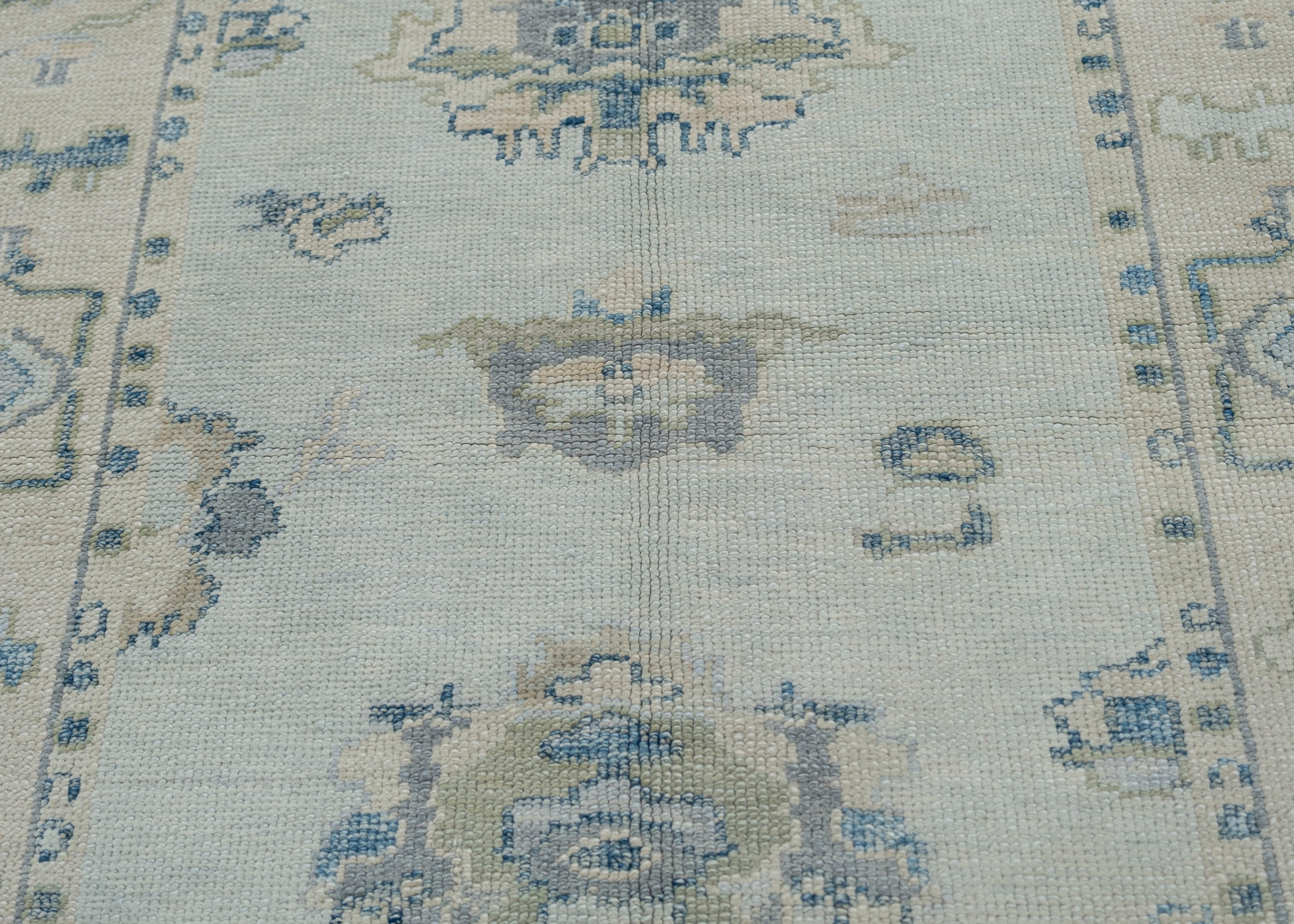Türkischer Oushak-Teppich Orientalisch Handgefertigt 4' x 5'11