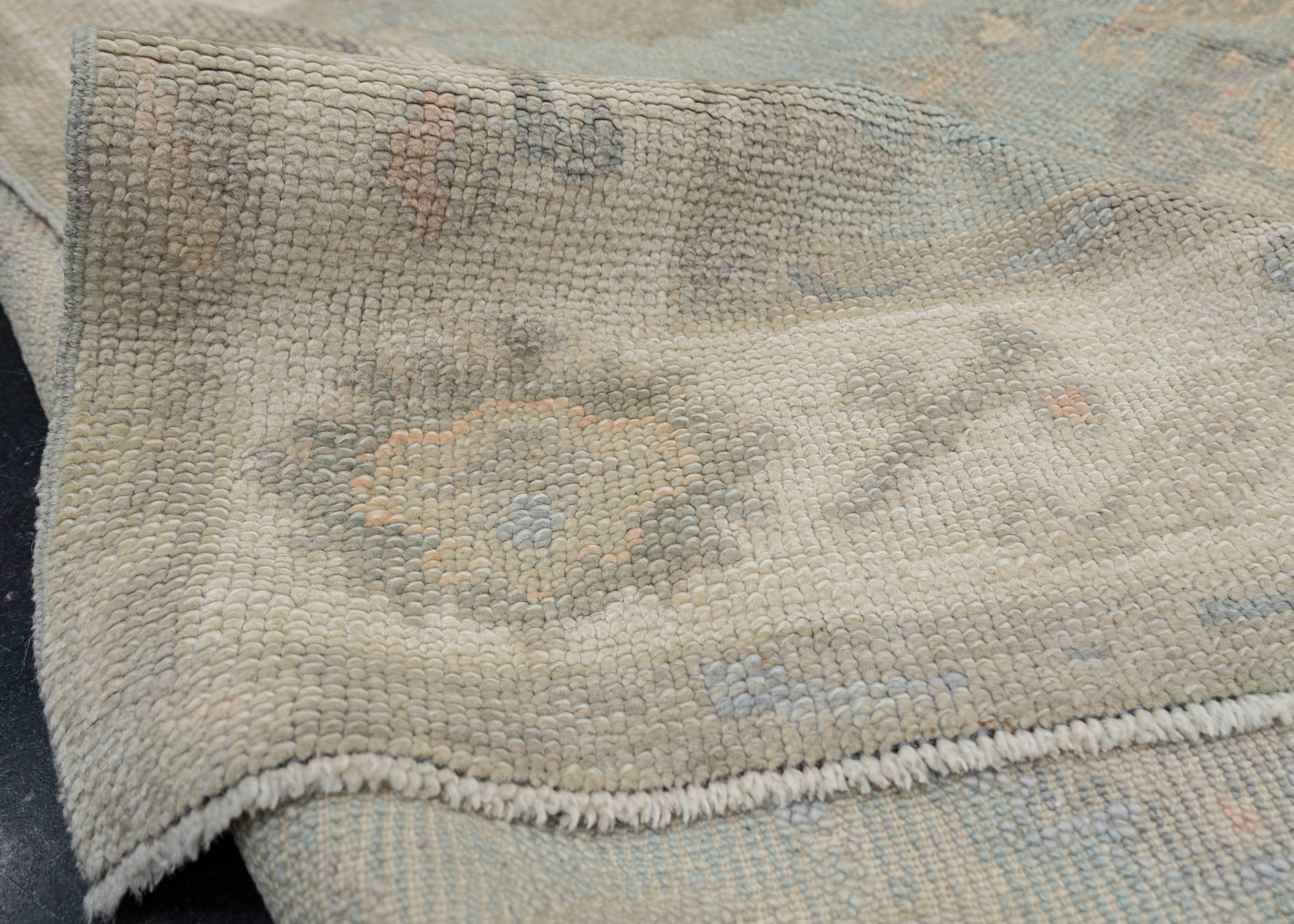 Contemporary Turkish Oushak Rug Oriental Handmade 4' x 6' #12043 For Sale