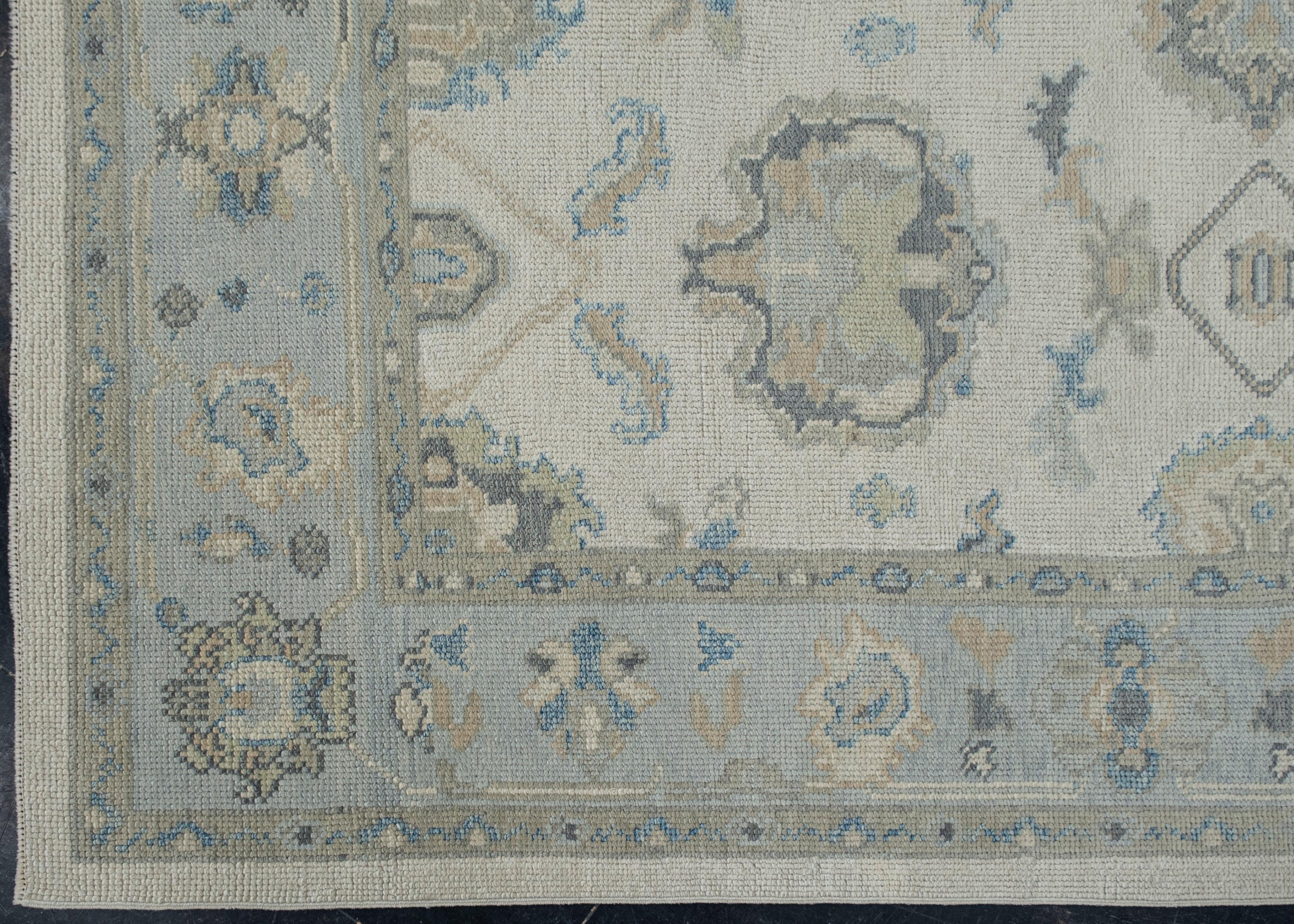 Türkischer Oushak-Teppich Oriental Handmade 4' x 9'11