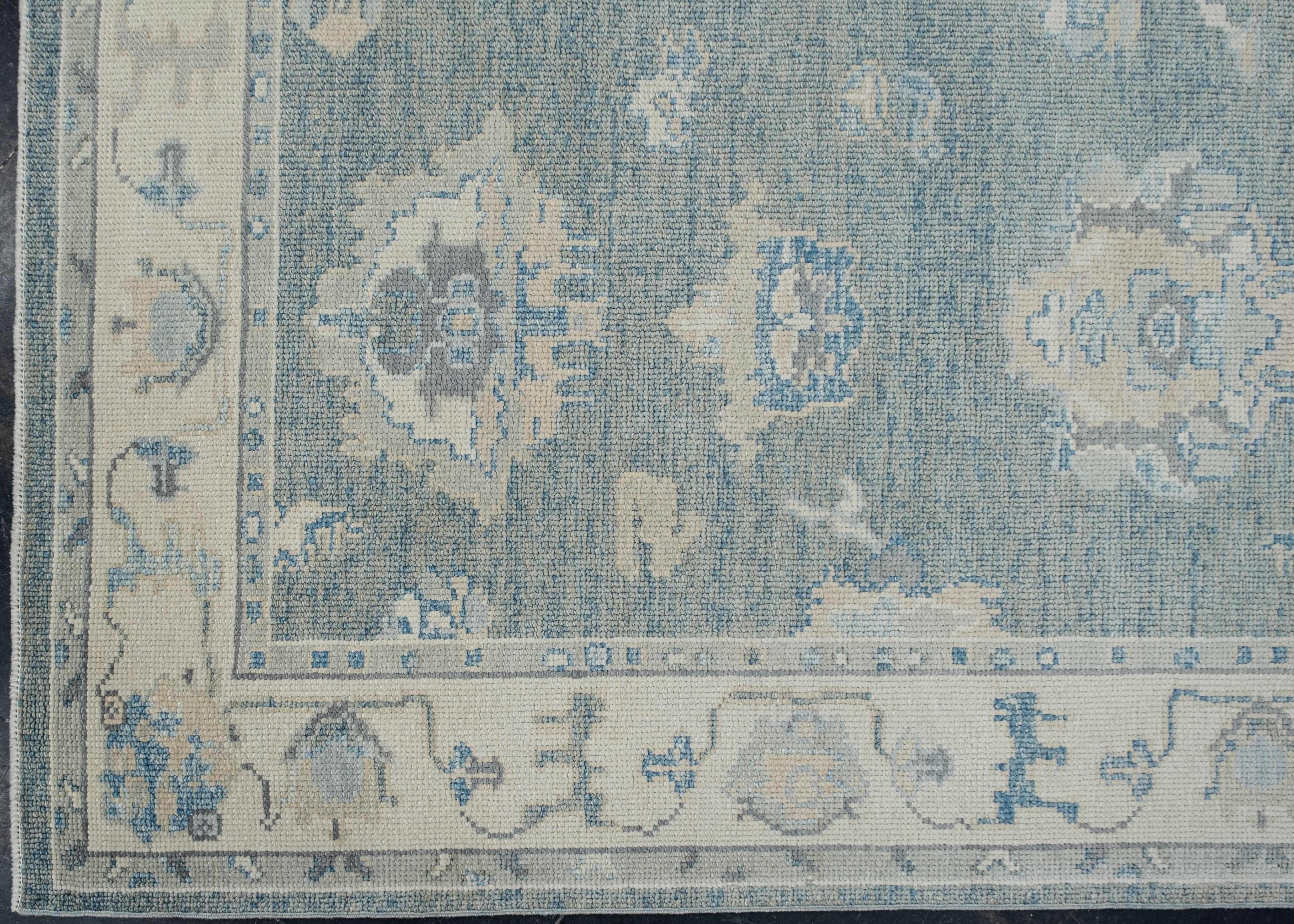 Alfombra Turca Oushak Oriental Hecha a Mano 4'1