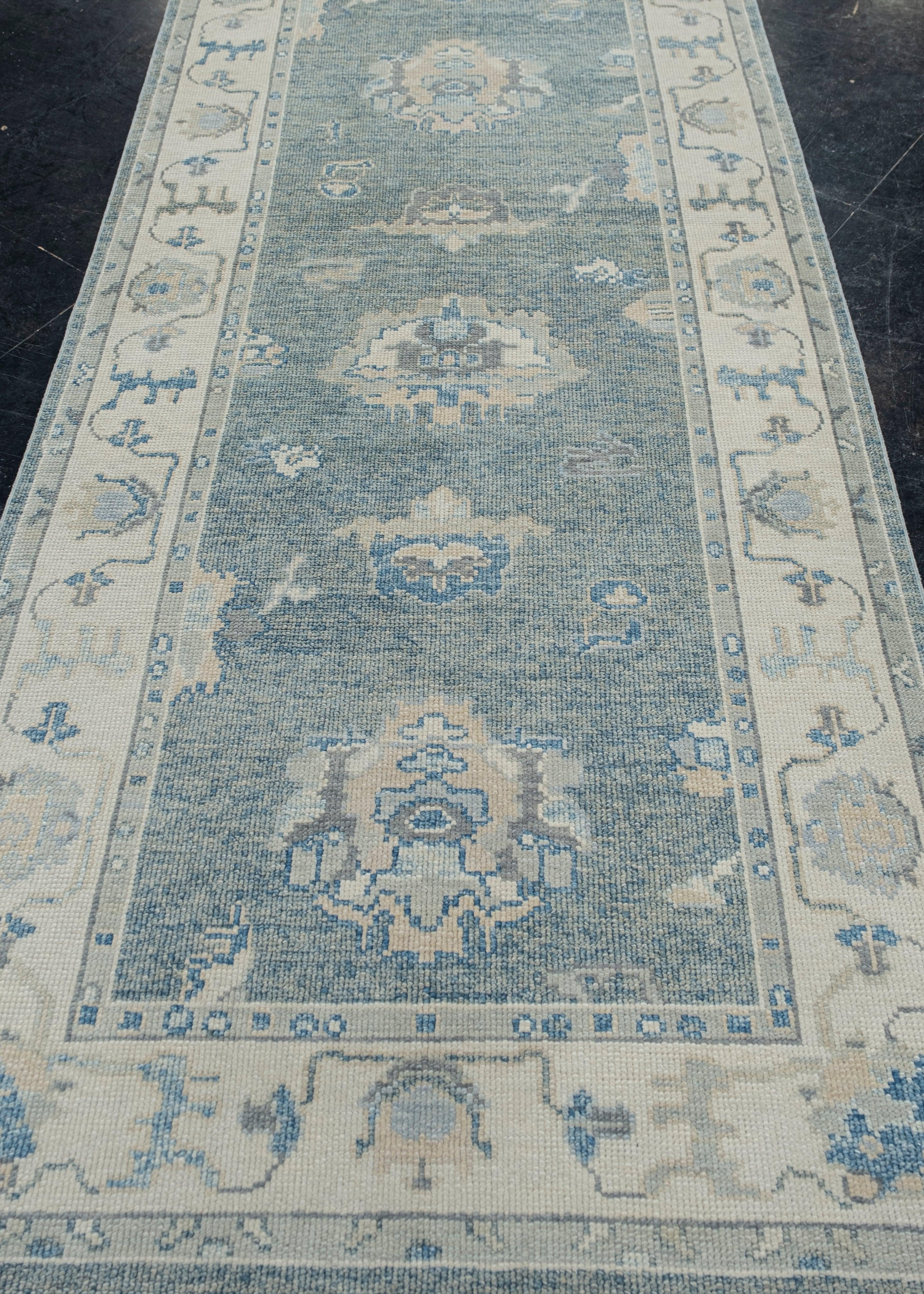 Alfombra Turca Oushak Oriental Hecha a Mano 4'1