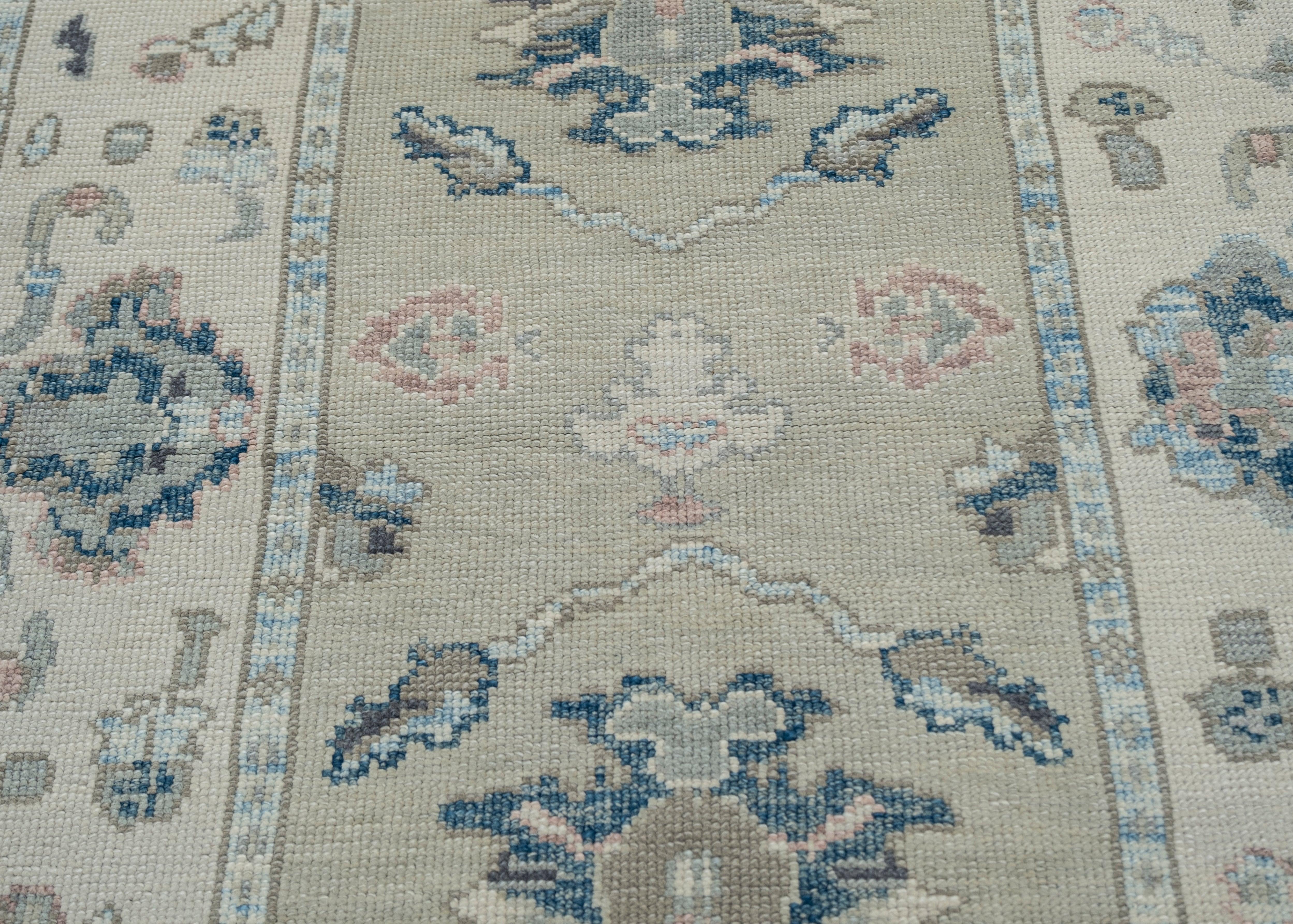Türkischer Oushak-Teppich Oriental Handmade 4'1