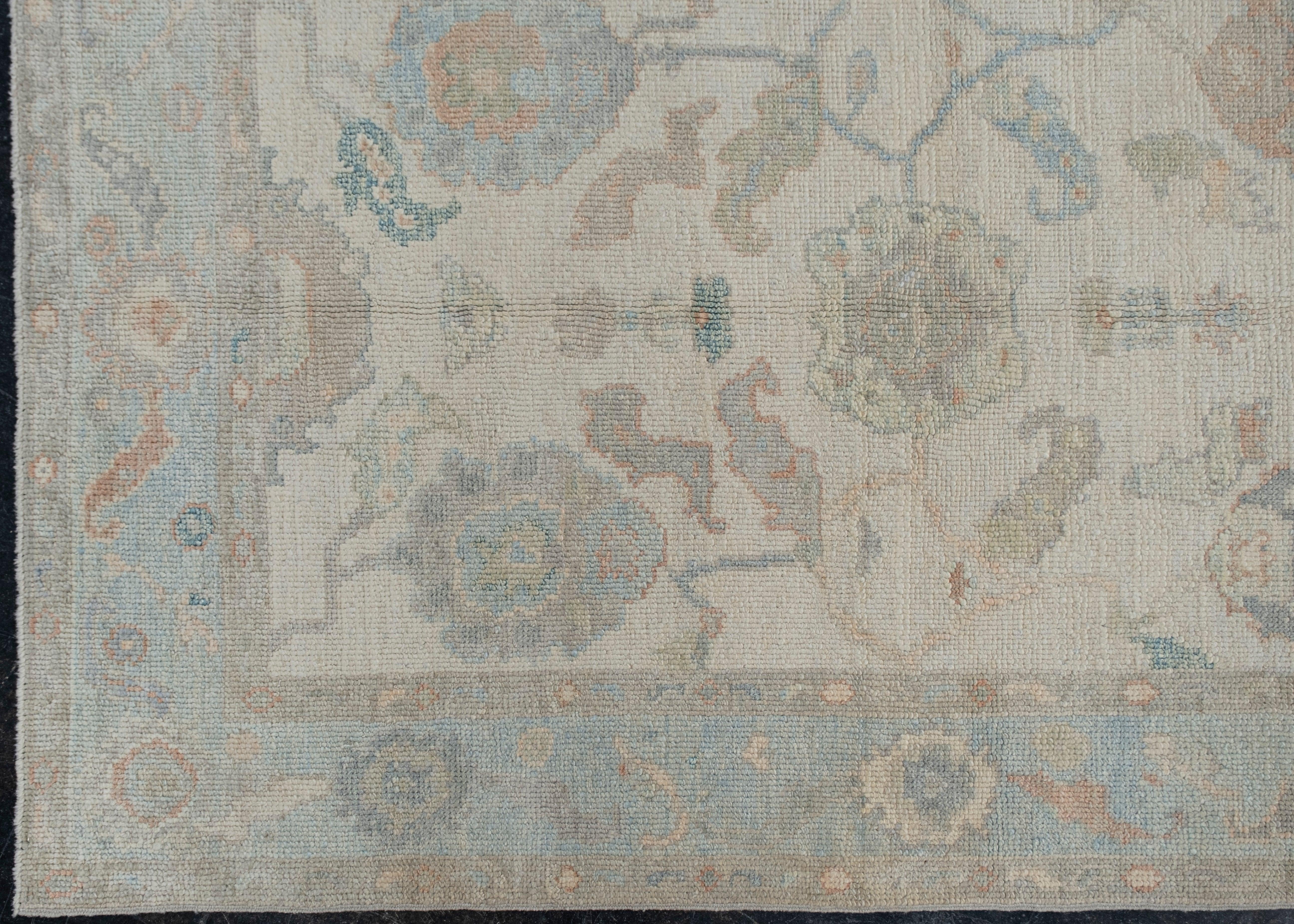 Turkish Oushak Rug Oriental Handmade 4'1