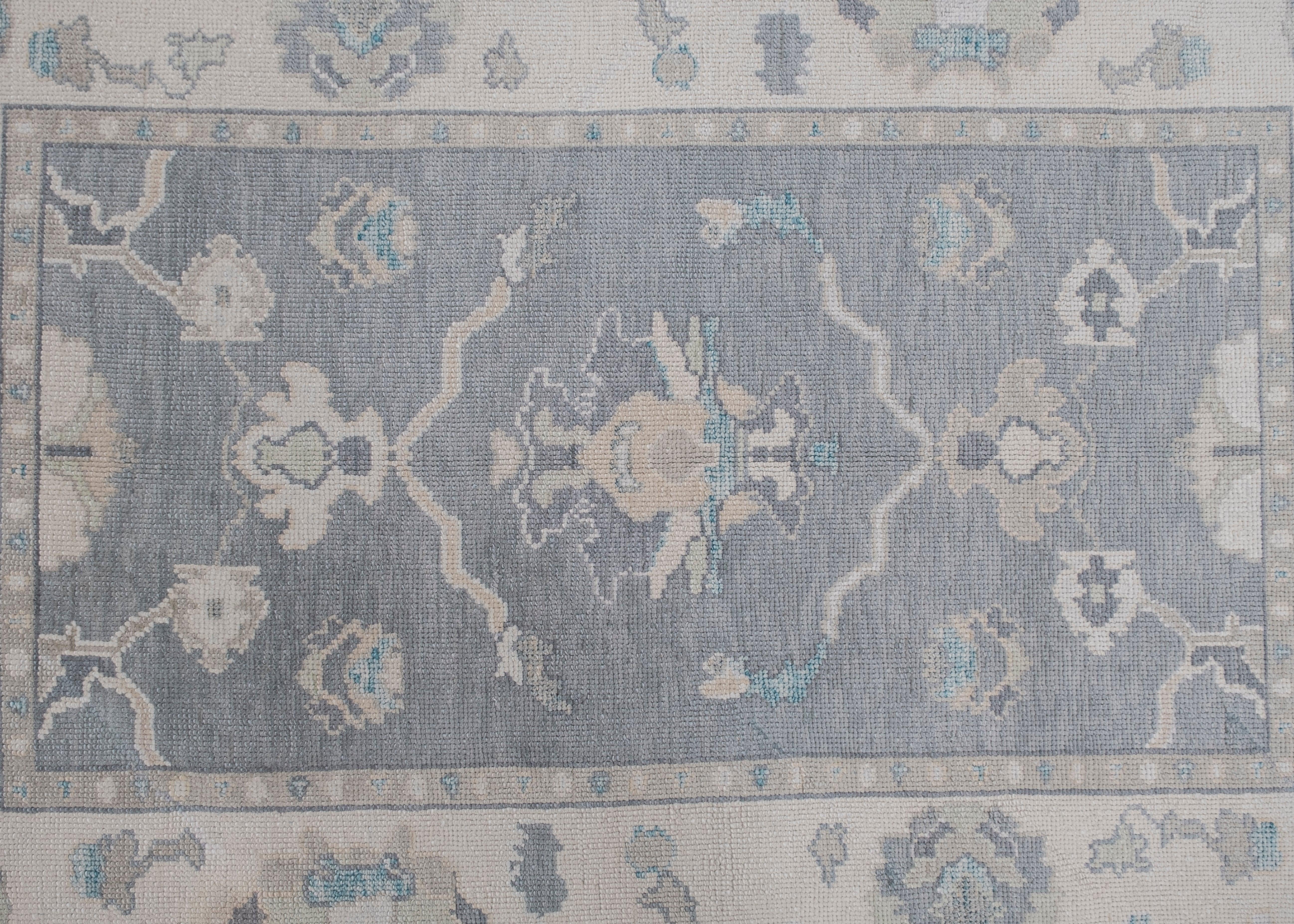Turkish Oushak Rug Oriental Handmade 4'10