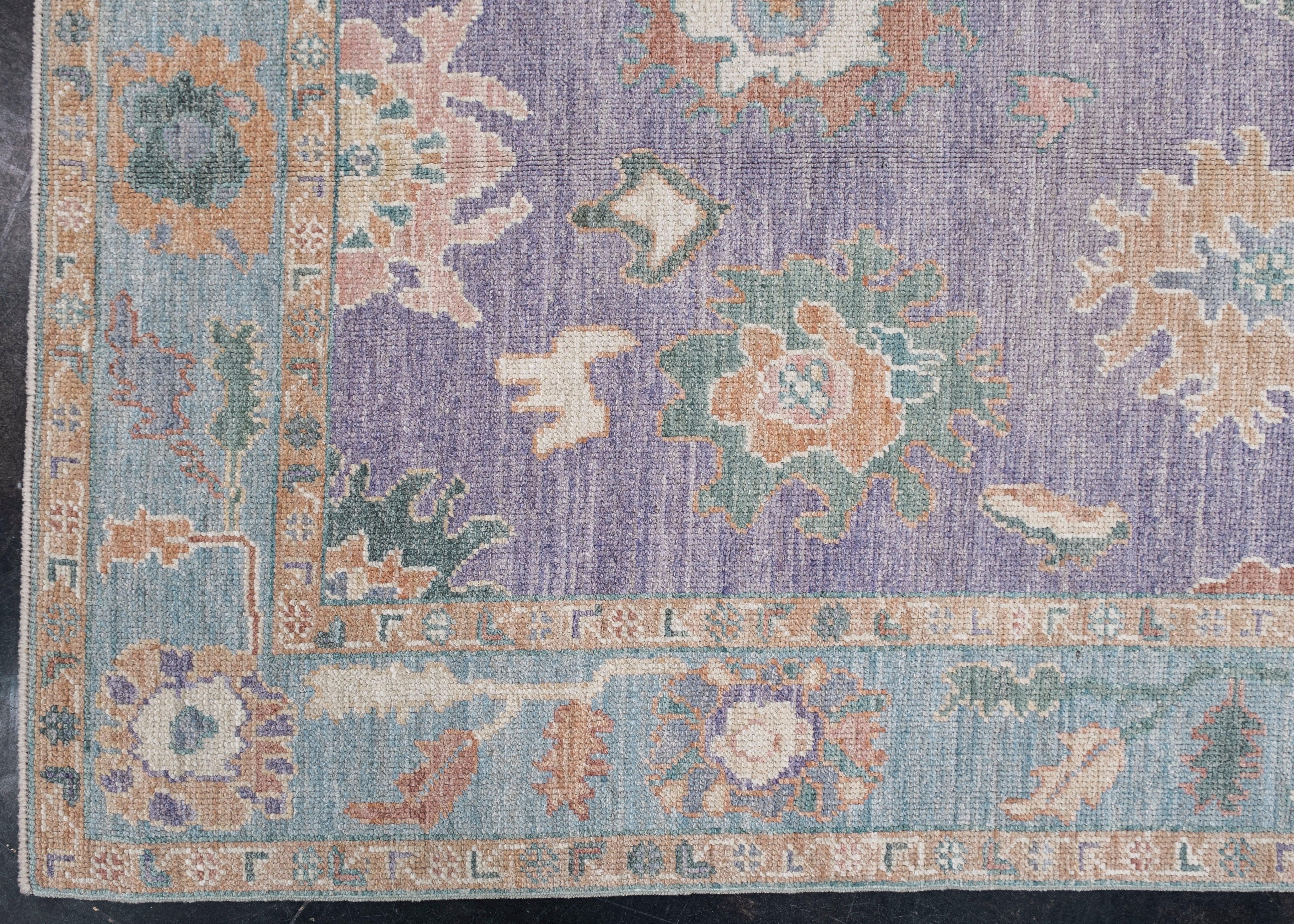 Turkish Oushak Rug Oriental Handmade 4'11