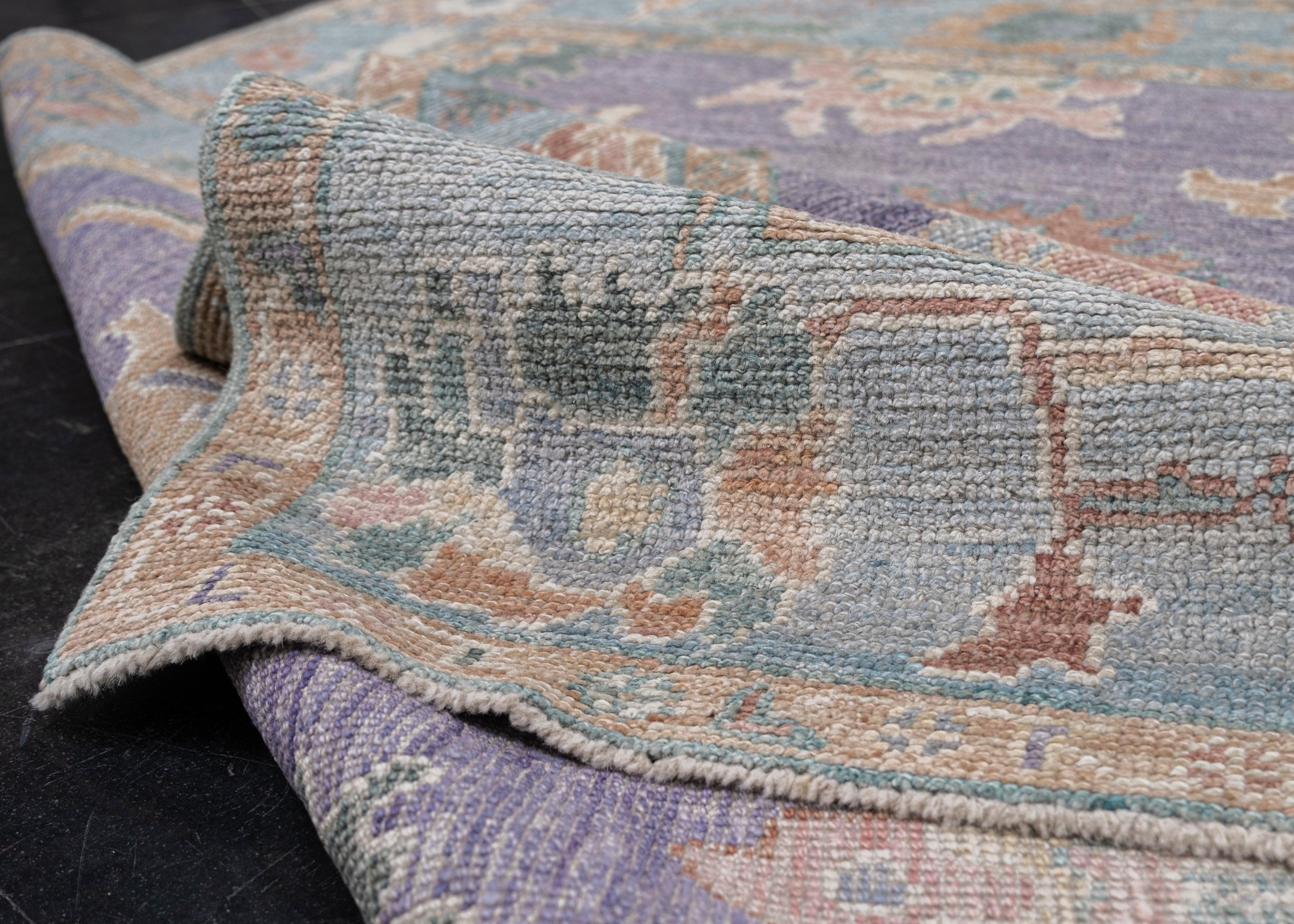 Contemporary Turkish Oushak Rug Oriental Handmade 4'11