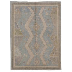 Türkischer Oushak-Teppich Orientalisch Handgefertigt 4'11" x 6'7" #12142