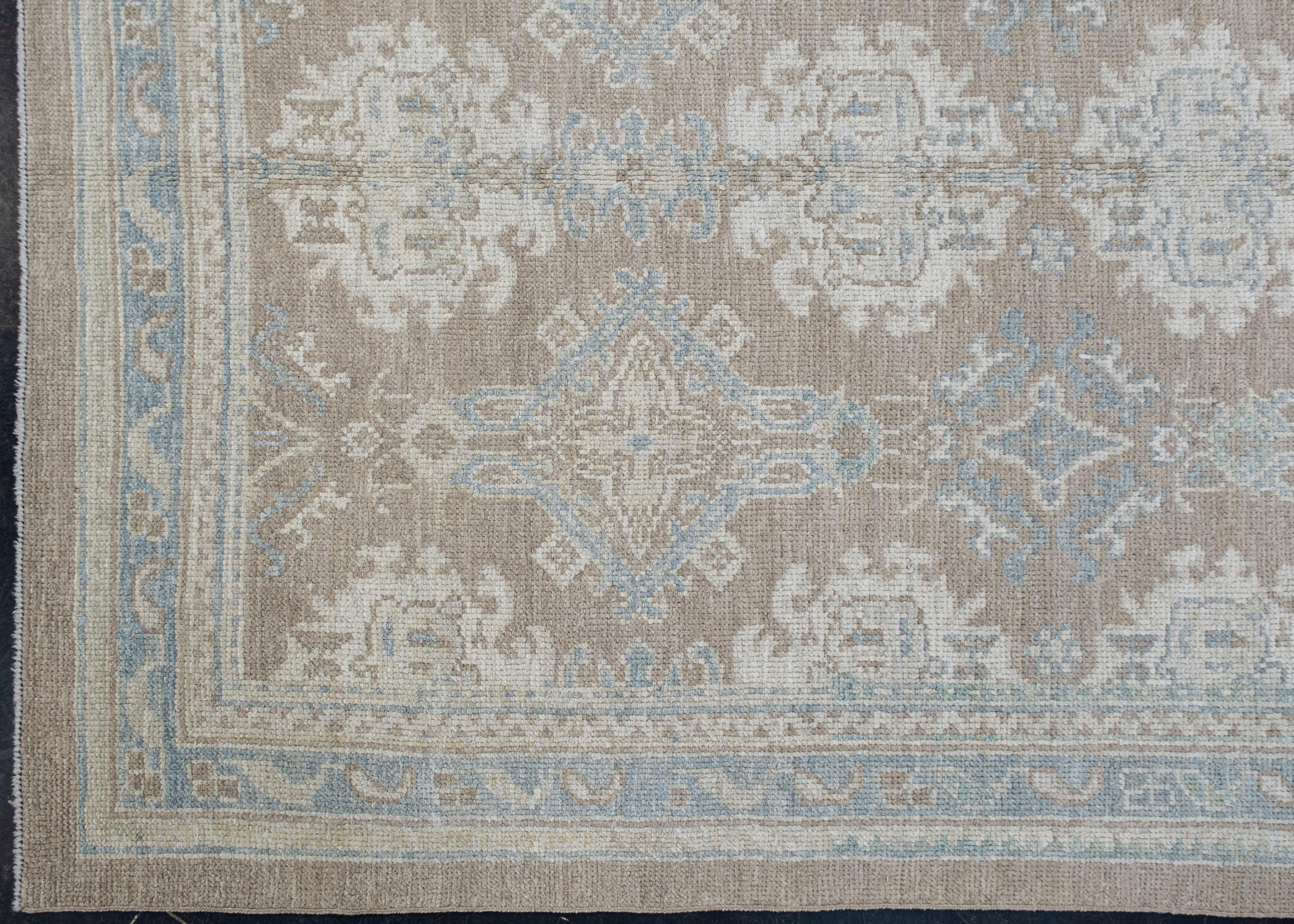Turkish Oushak Rug Oriental Handmade 4'11
