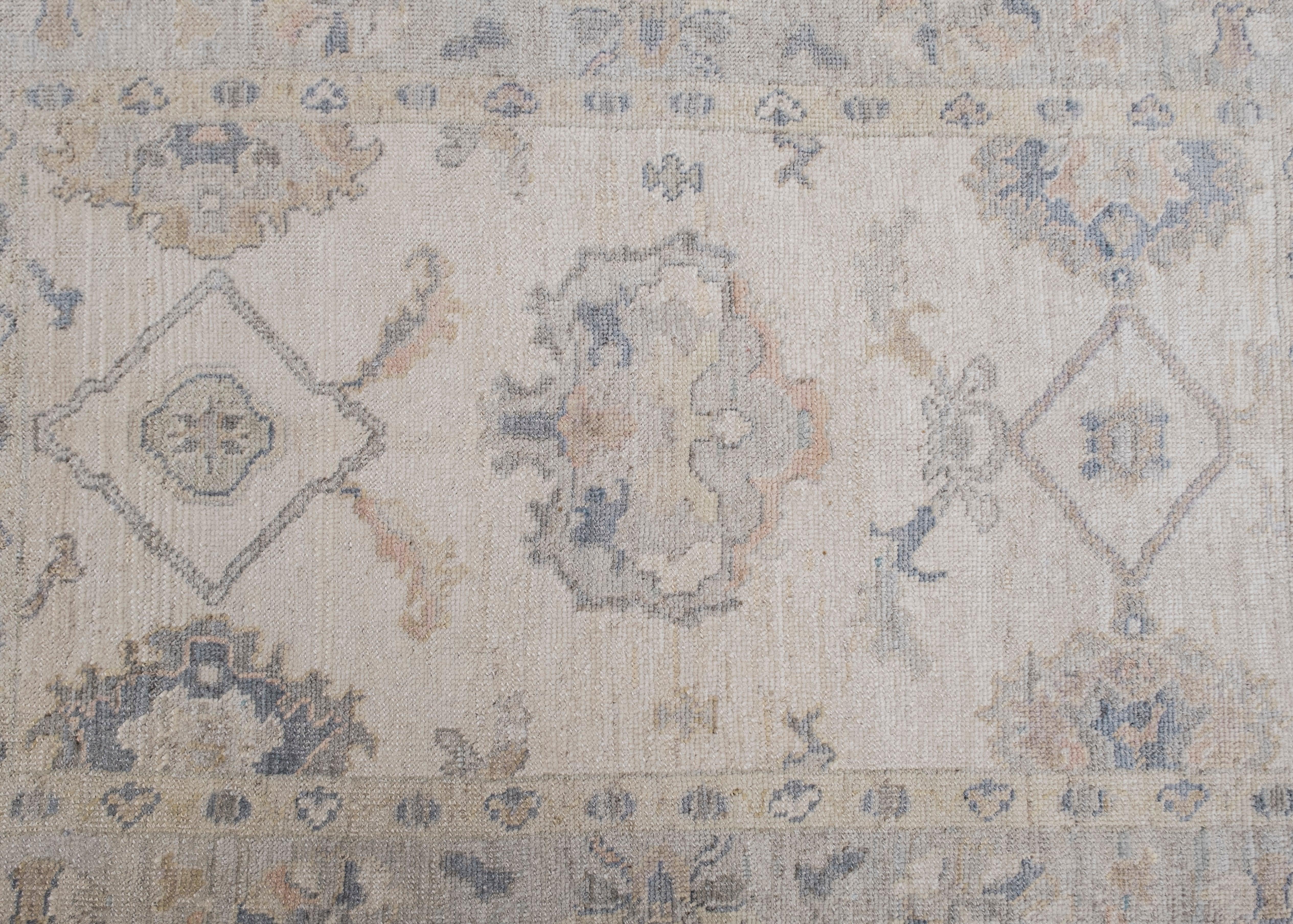 Turkish Oushak Rug Oriental Handmade 4'11