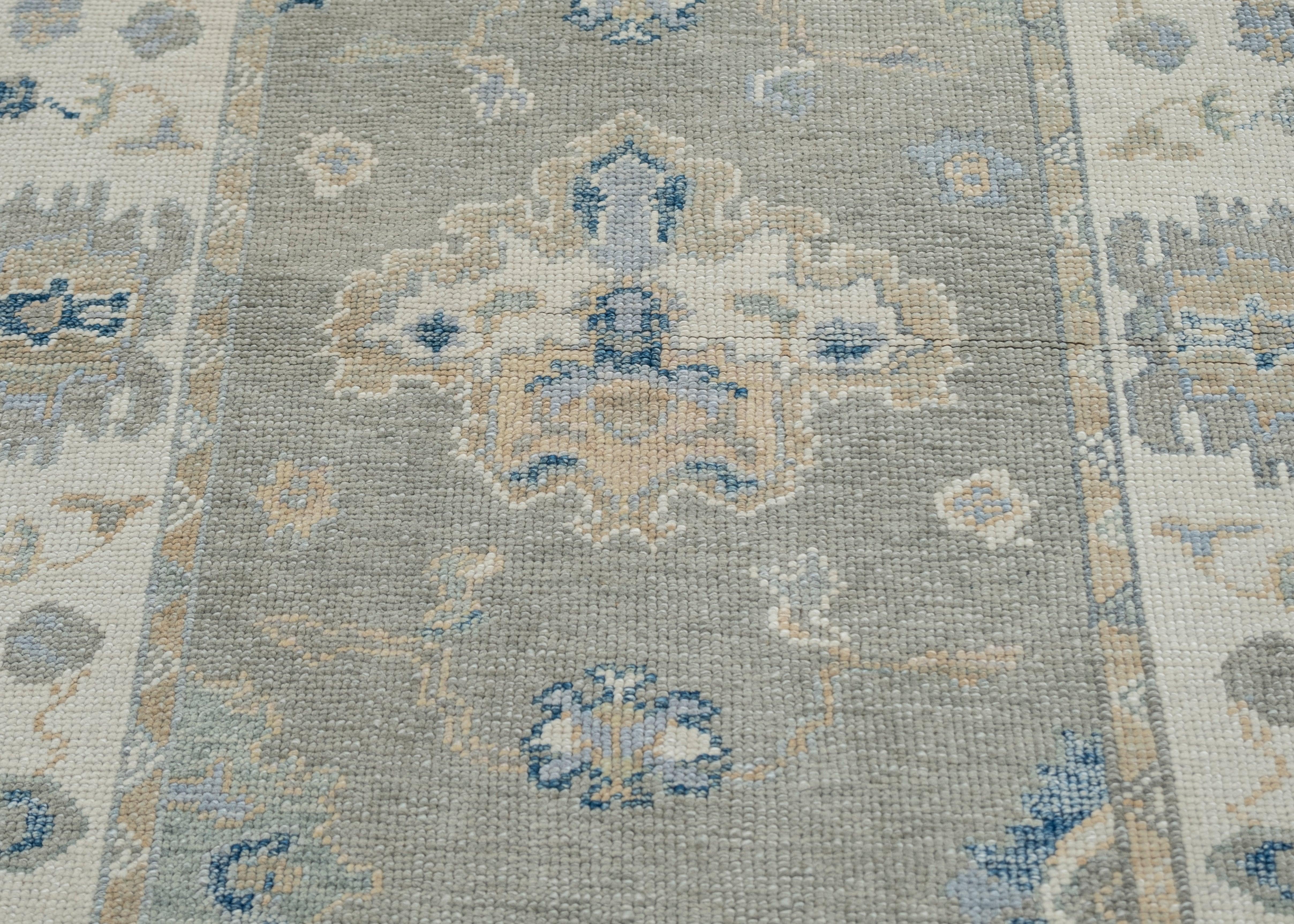 Türkischer Oushak-Teppich Oriental Handmade 4'2