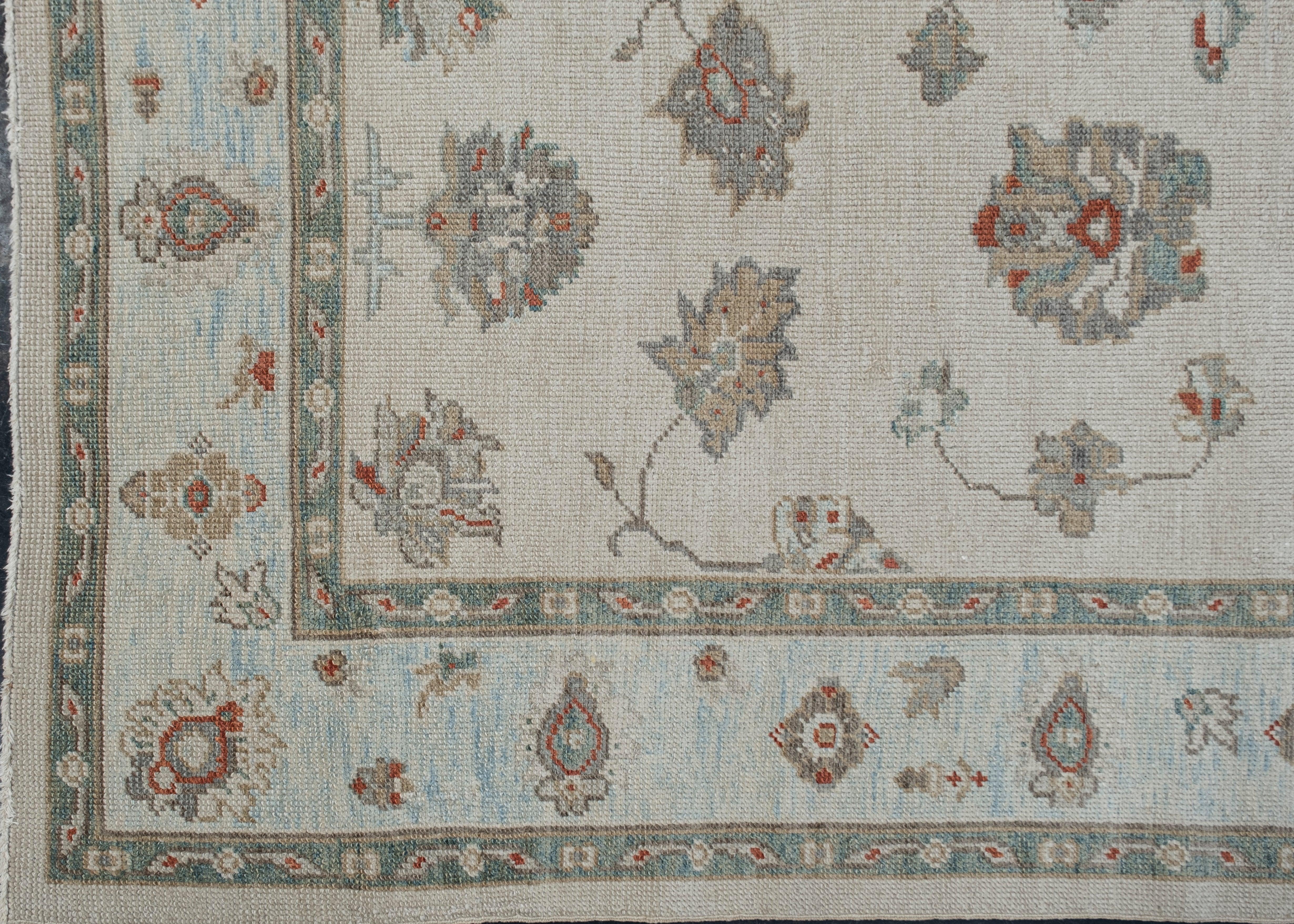 Türkischer Oushak-Teppich Oriental Handmade 4'6