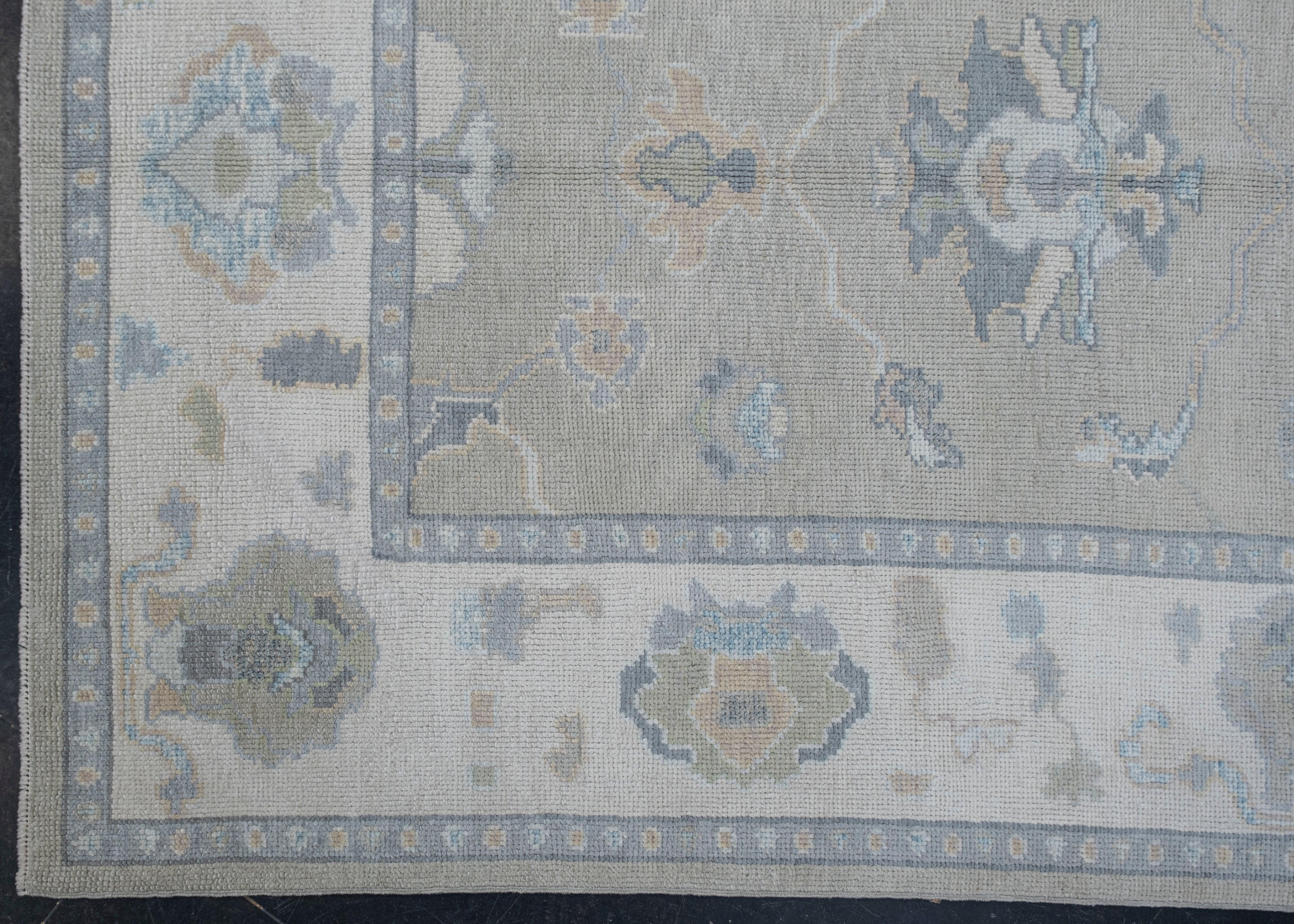 Turkish Oushak Rug Oriental Handmade 5' x 6'8