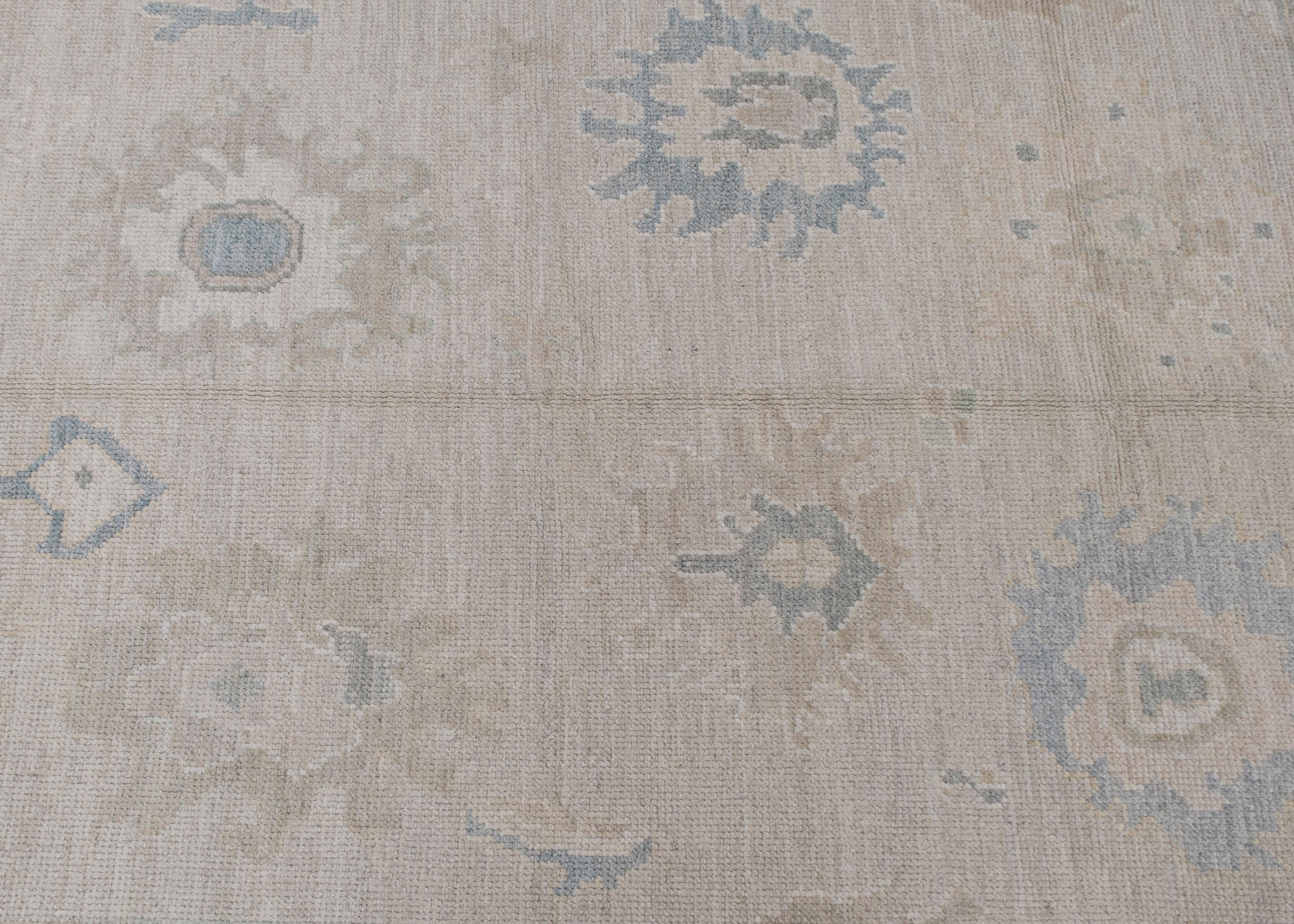 Tappeto Oushak turco Eleg fatto a mano 5' x 7'1