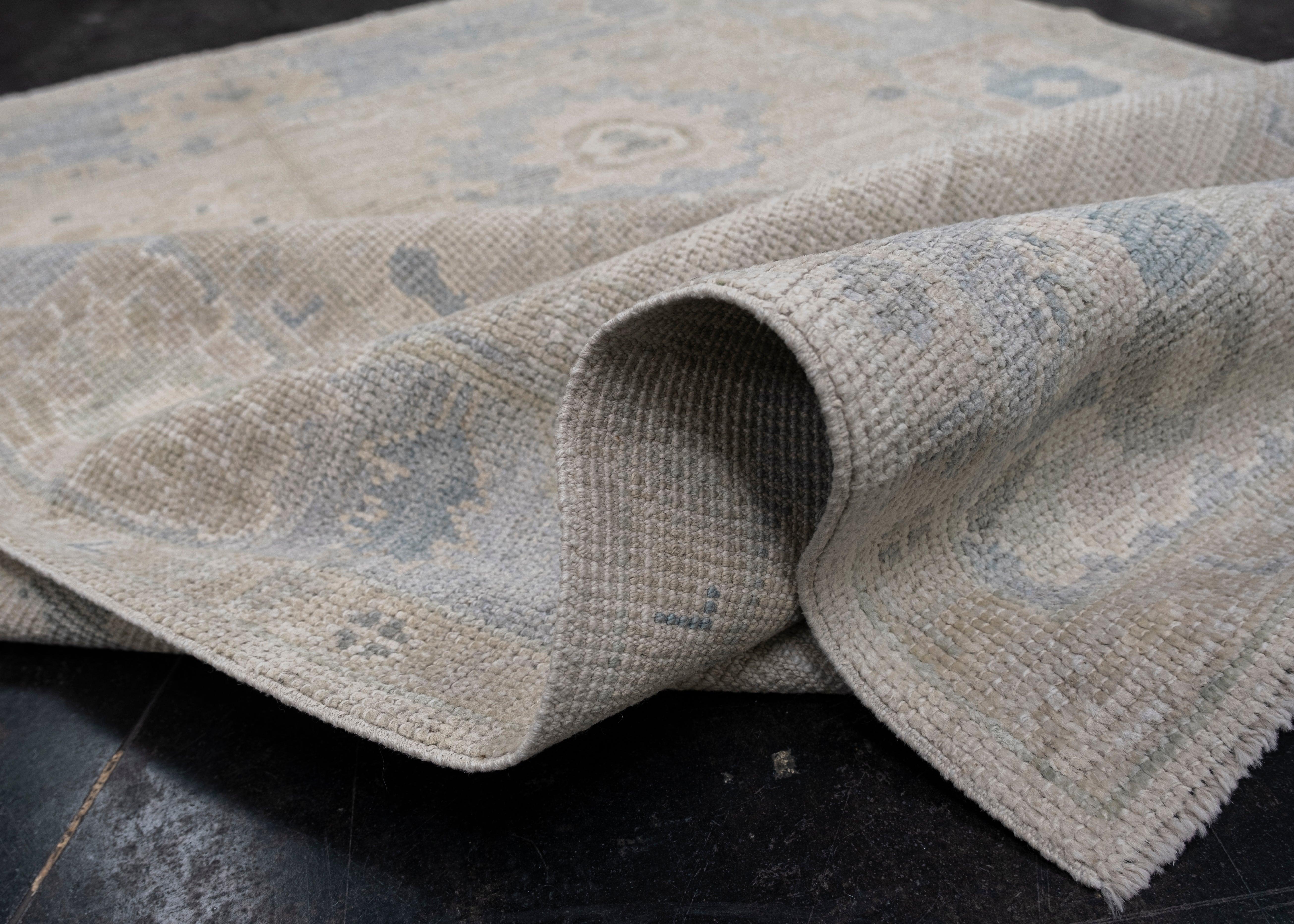 Tappeto Oushak turco orientale fatto a mano 5' x 7'1