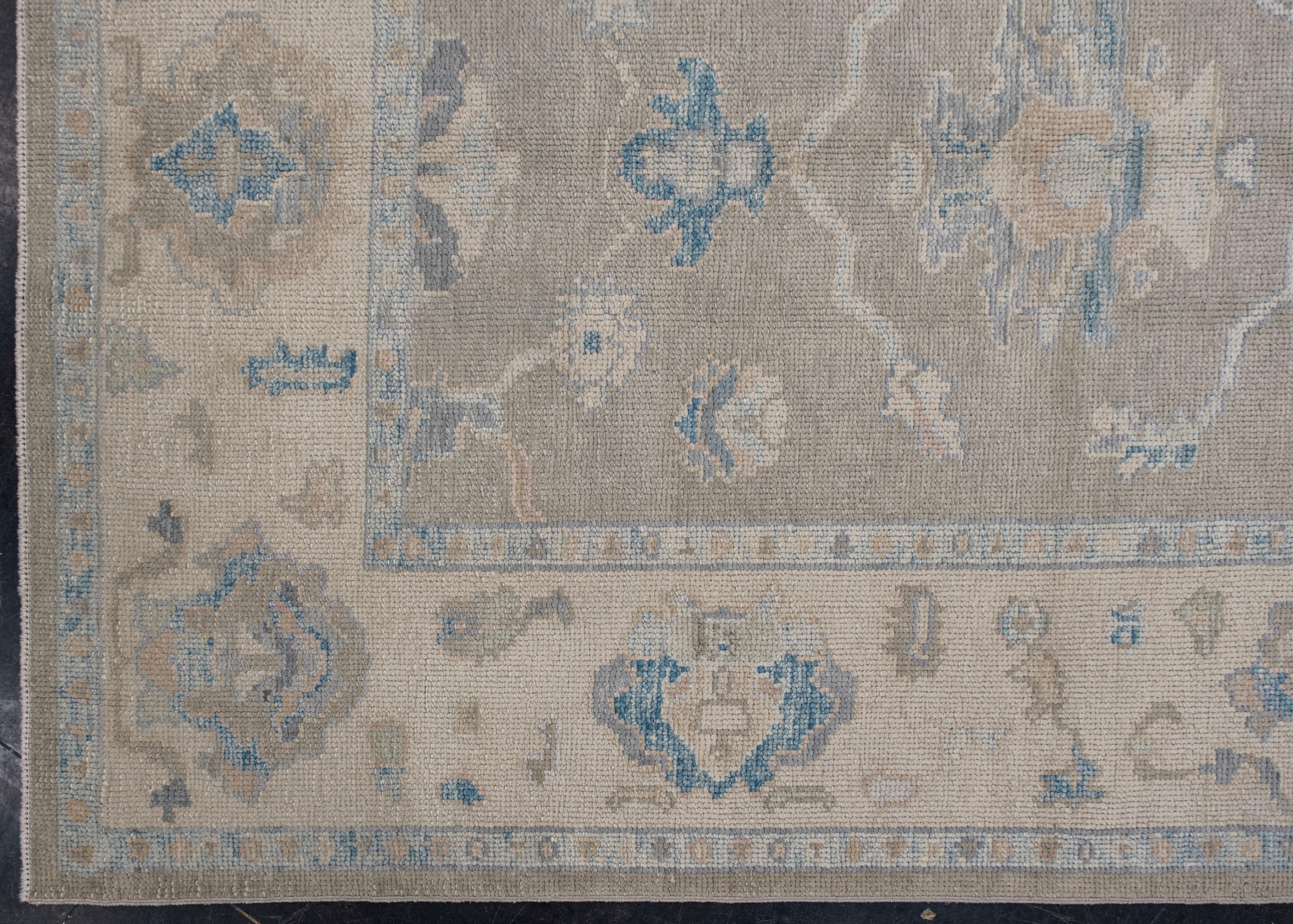 Türkischer Oushak-Teppich Orientalischer handgefertigter 5' x 7'2