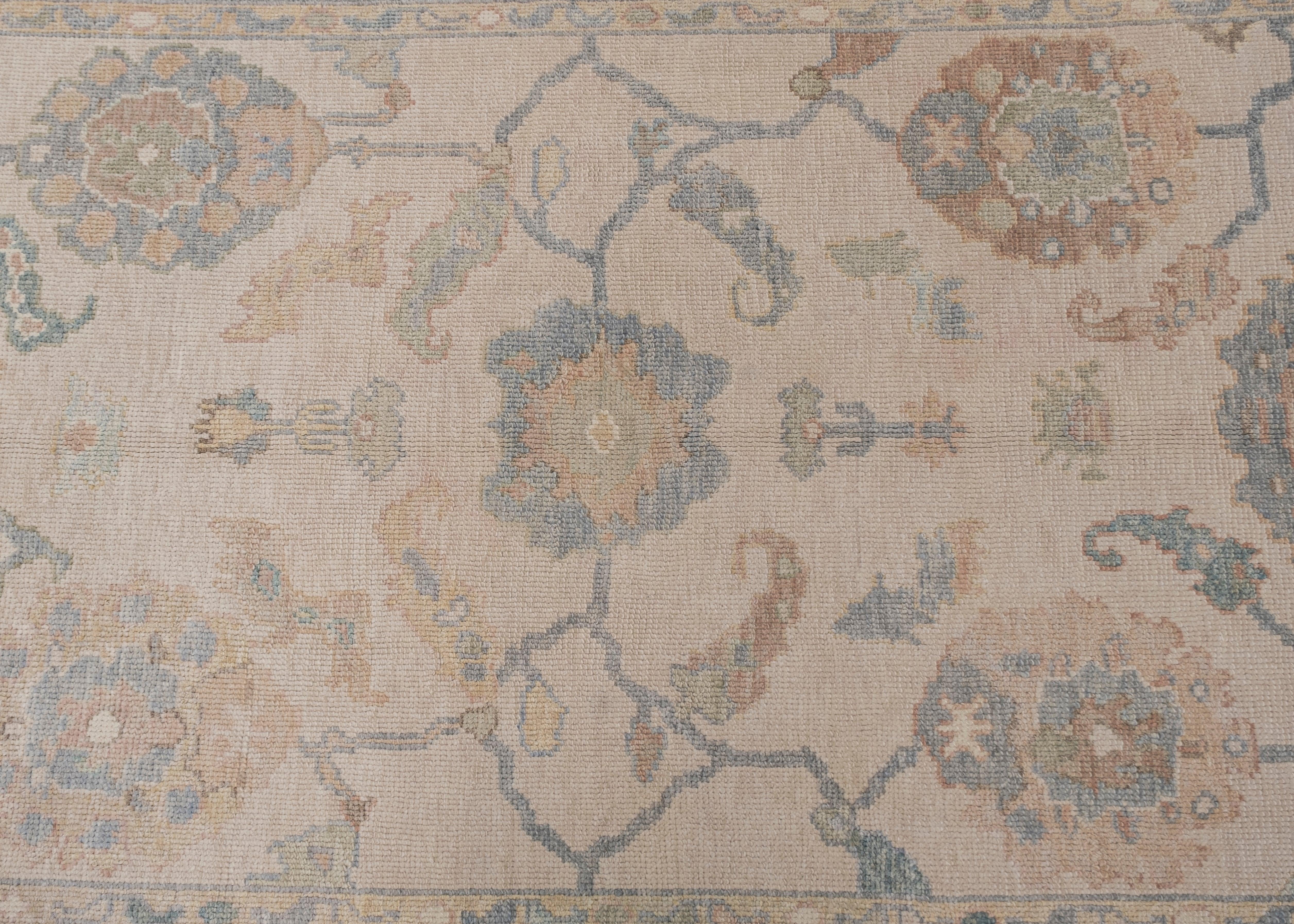 Turkish Oushak Rug Oriental Handmade 5' x 7'2