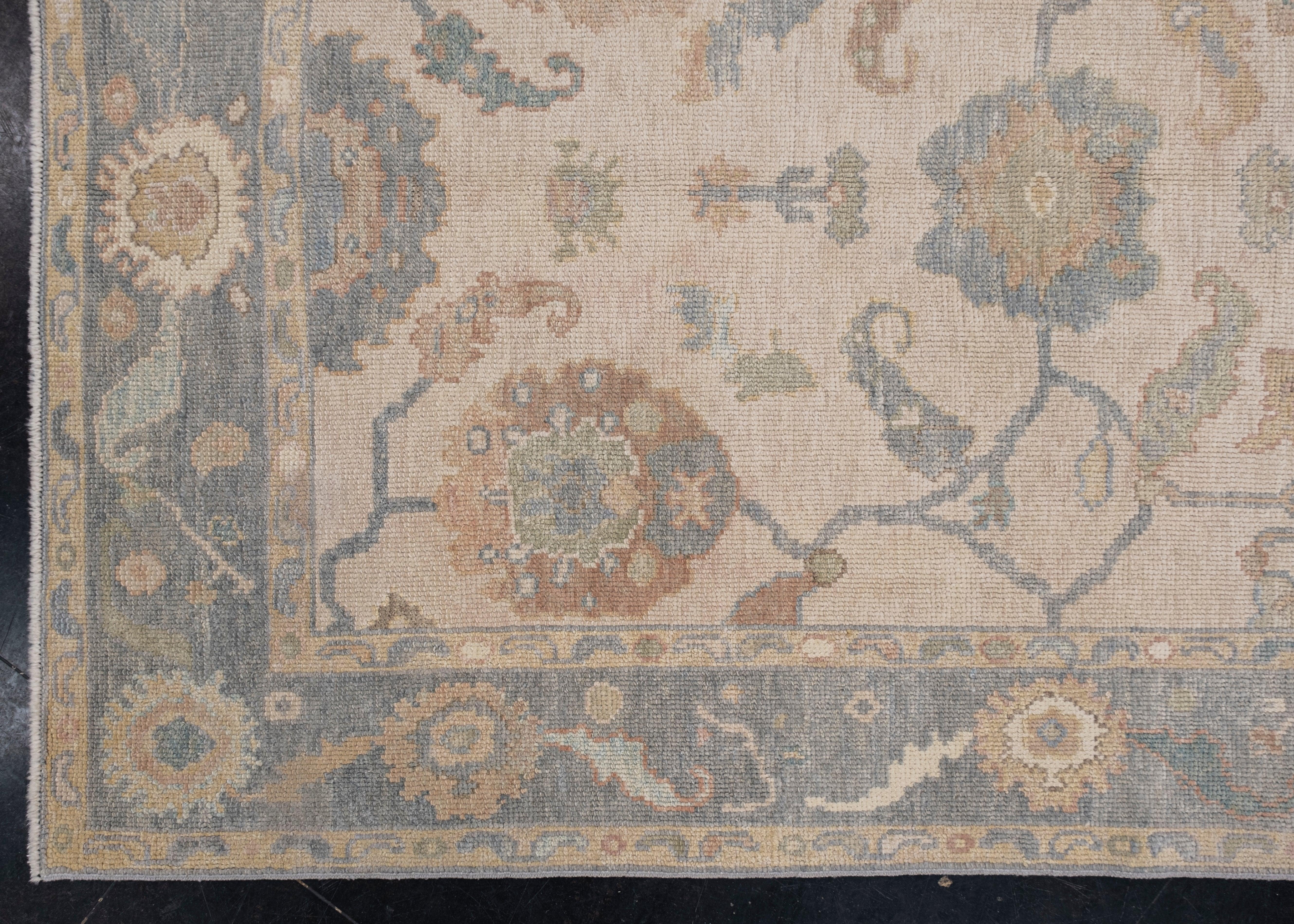 Türkischer Oushak-Teppich Orientalisch Handgefertigt 5' x 7'2