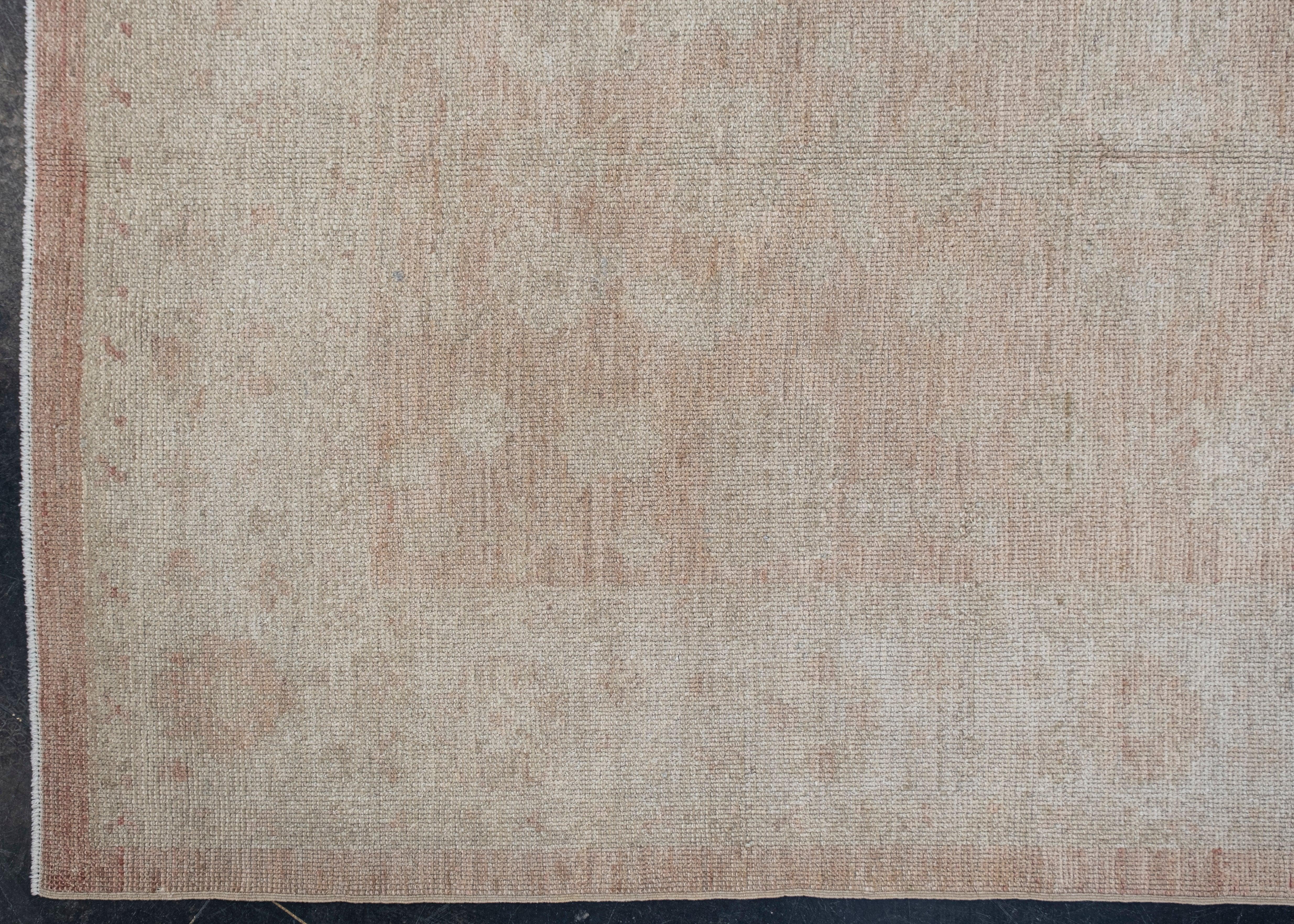 Hand-Knotted Turkish Oushak Rug Oriental Handmade 5' x 7'5