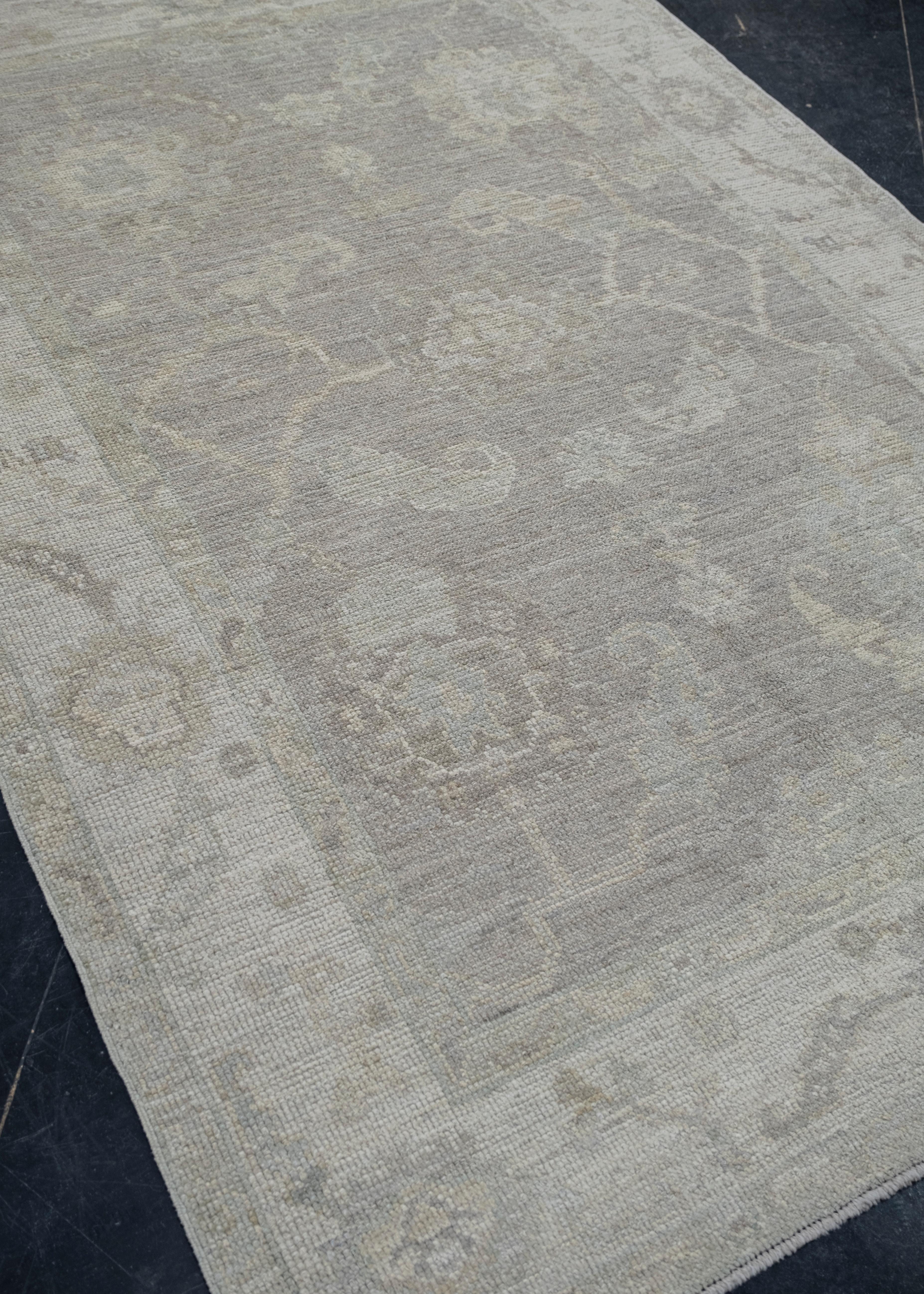 Türkischer Oushak-Teppich Orientalisch Handgefertigt 5'1