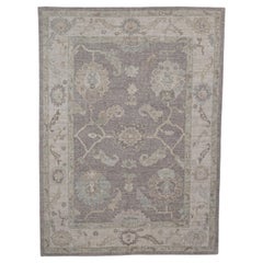 Tappeto Oushak turco orientale fatto a mano 5'3" x 7'1" #11568