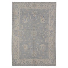 Tappeto Oushak turco orientale fatto a mano 6' x 9'7" #11970