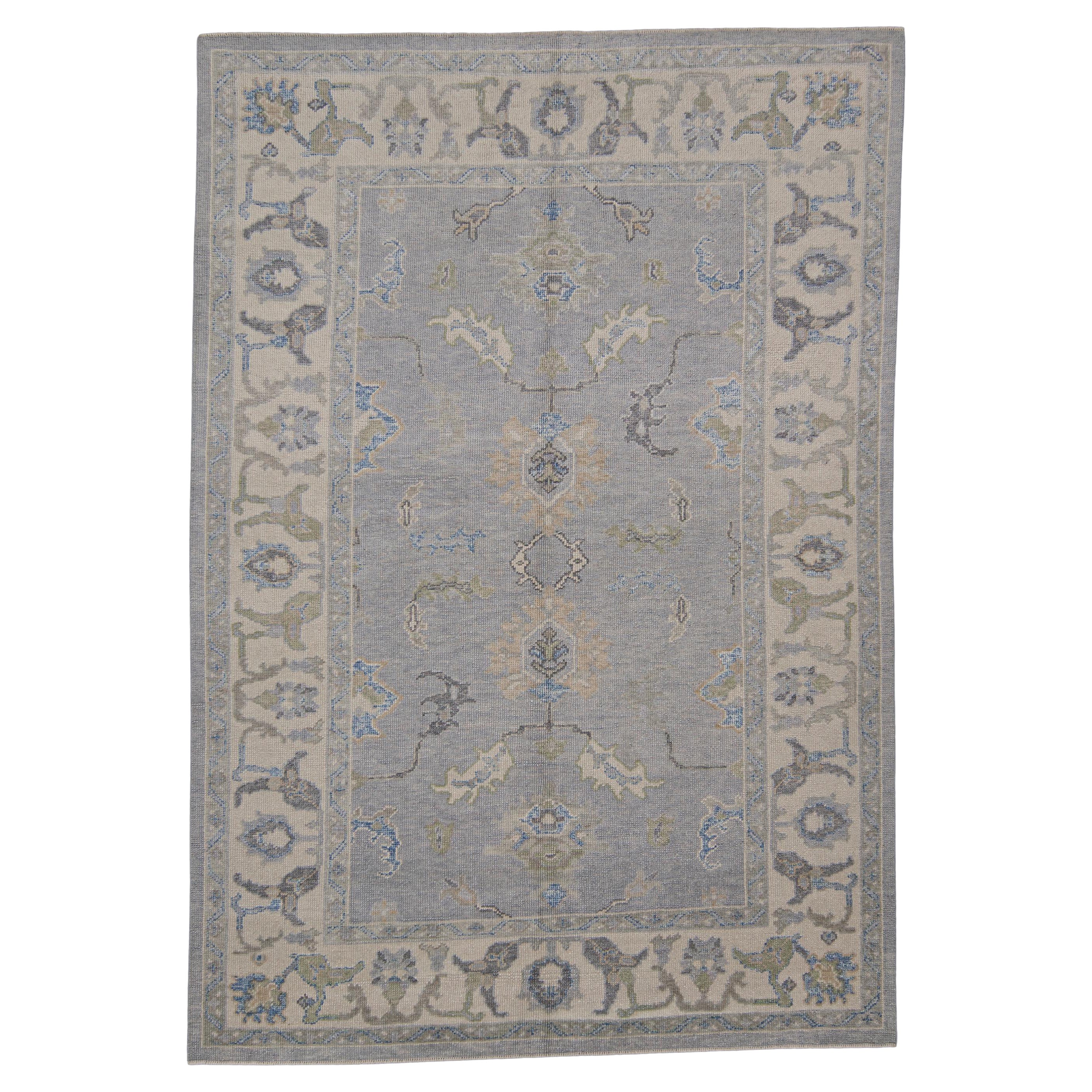 Türkischer Oushak-Teppich Orientalisch Handgefertigt 6'4" x 9'1" #11914