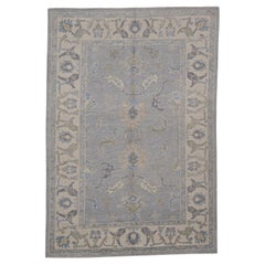 Türkischer Oushak-Teppich Orientalisch Handgefertigt 6'4" x 9'1" #11914