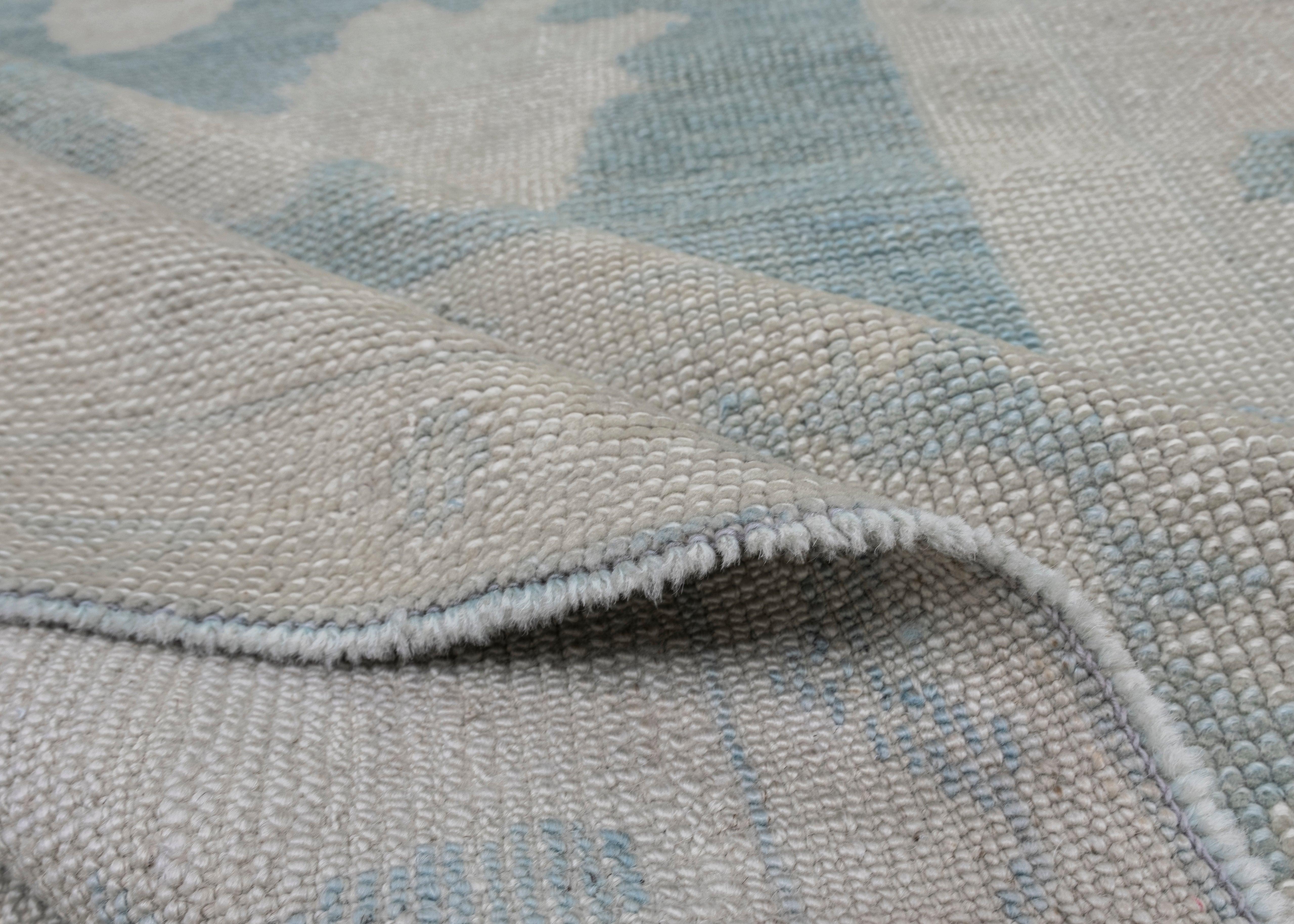 Hand-Knotted Turkish Oushak Rug Oriental Handmade 7'10