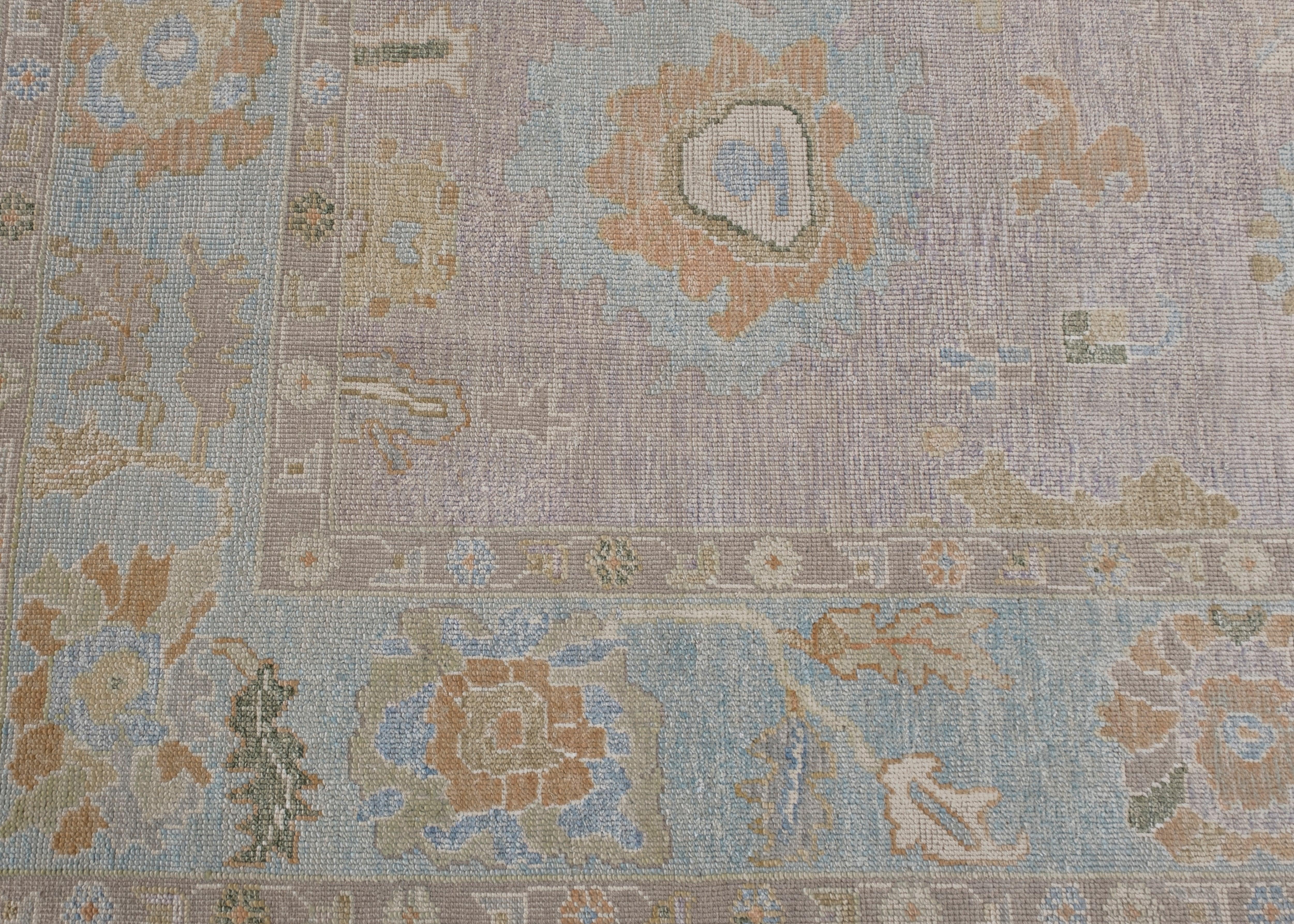 Alfombra Turca Oushak Oriental Hecha a Mano 7'10