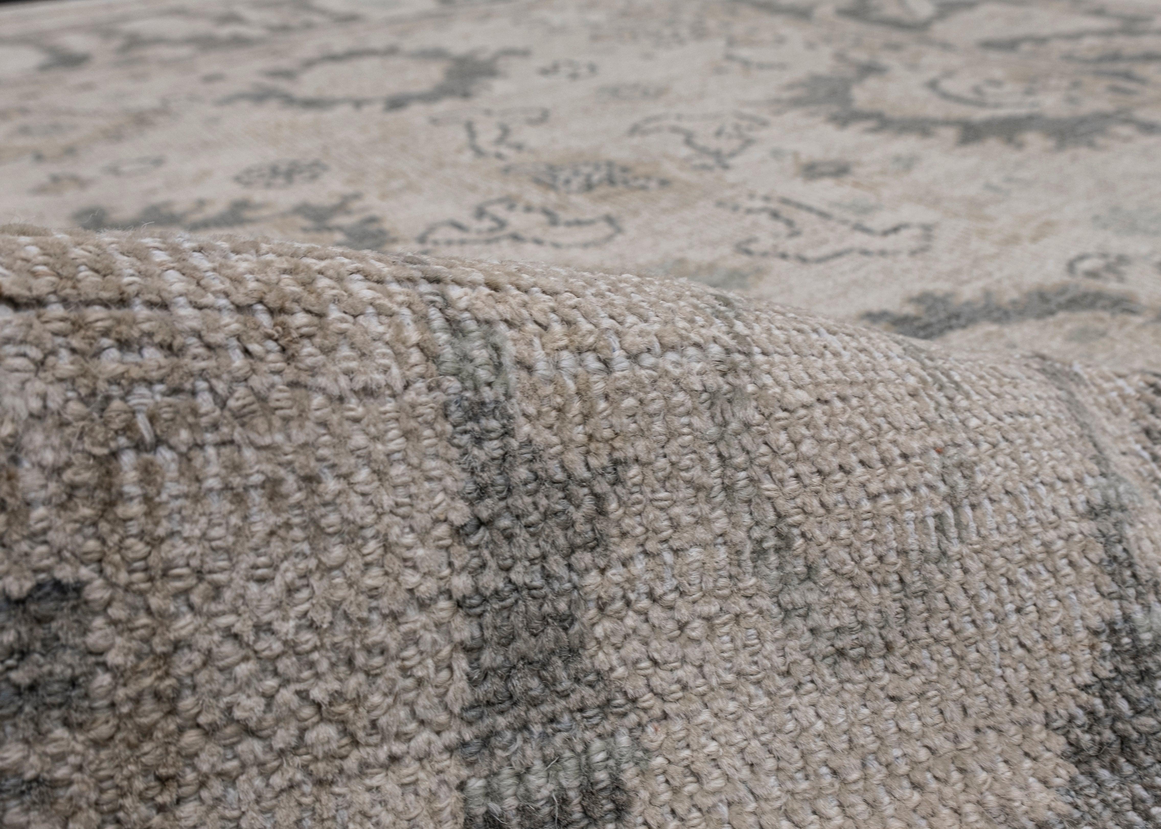 Contemporary Turkish Oushak Rug Oriental Handmade 7'6