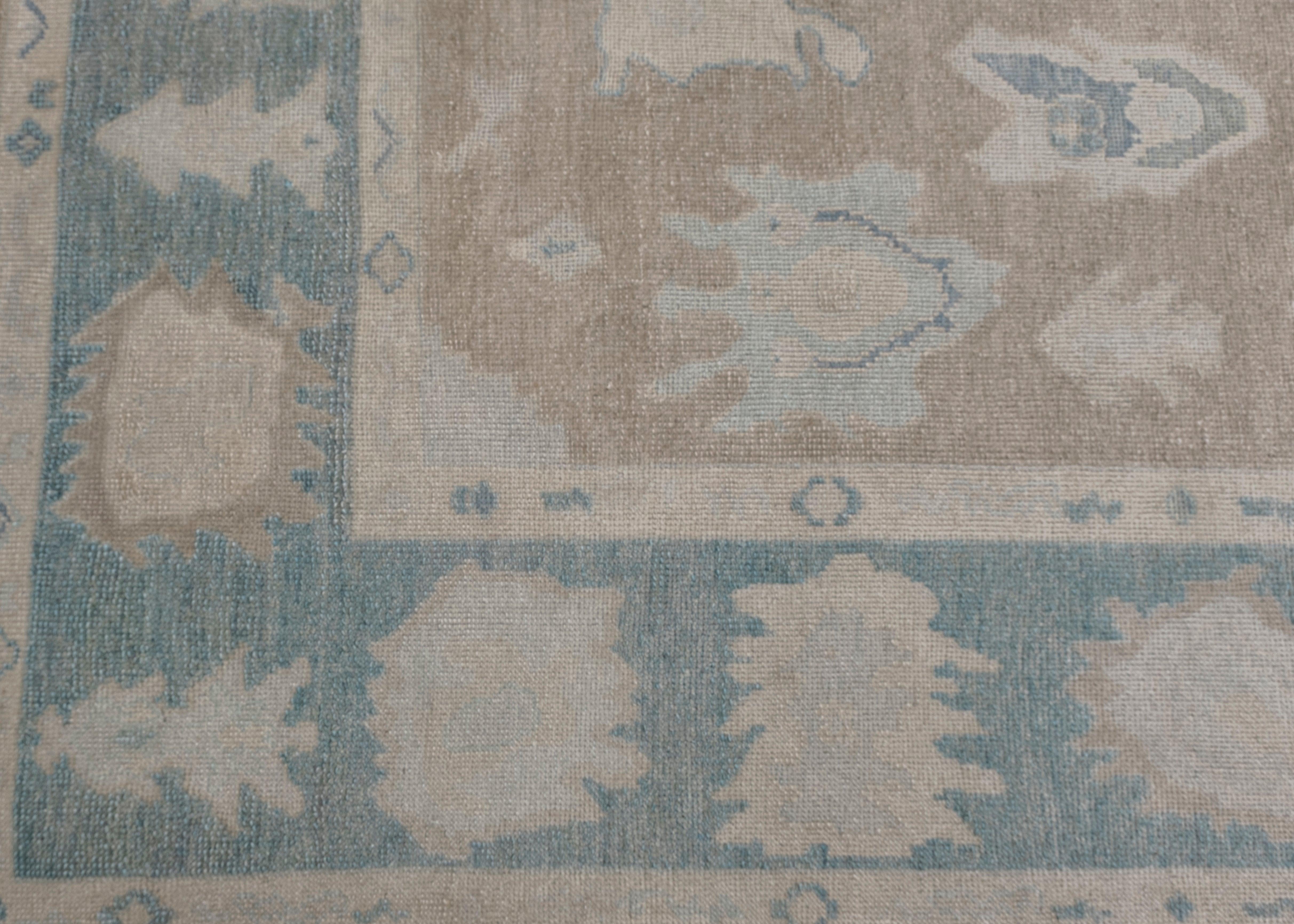 Türkischer Oushak-Teppich Orientalisch Handgefertigt 8' x 9'8