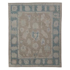 Türkischer Oushak-Teppich Orientalisch Handgefertigt 8' x 9'8" #11921