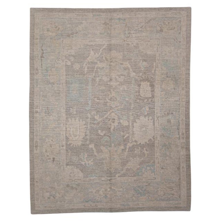 Türkischer Oushak-Teppich Orientalisch Handgefertigt 8'2" x 10'4" #11624