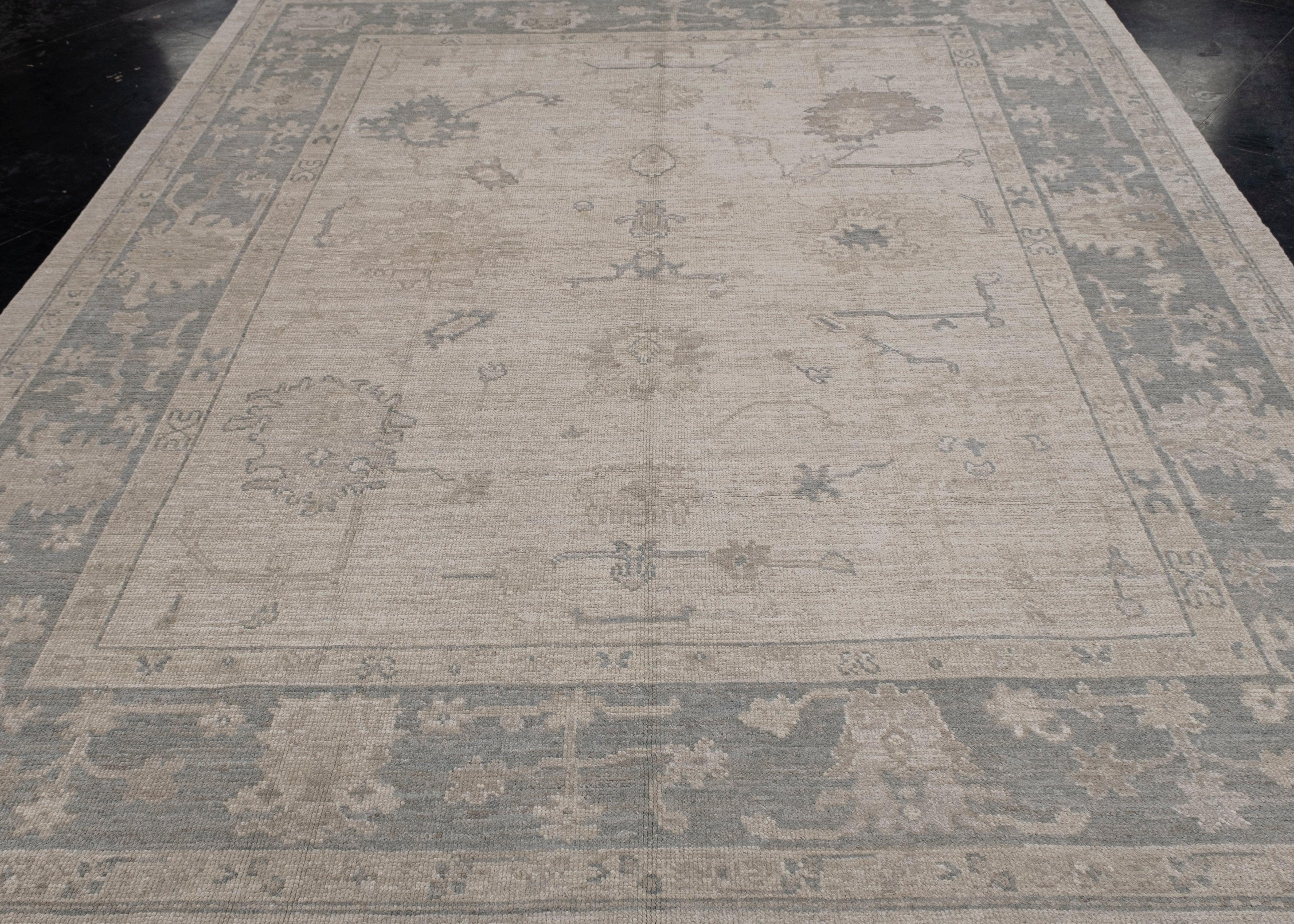 Tapis turc Oushak oriental fait à la main 8'2