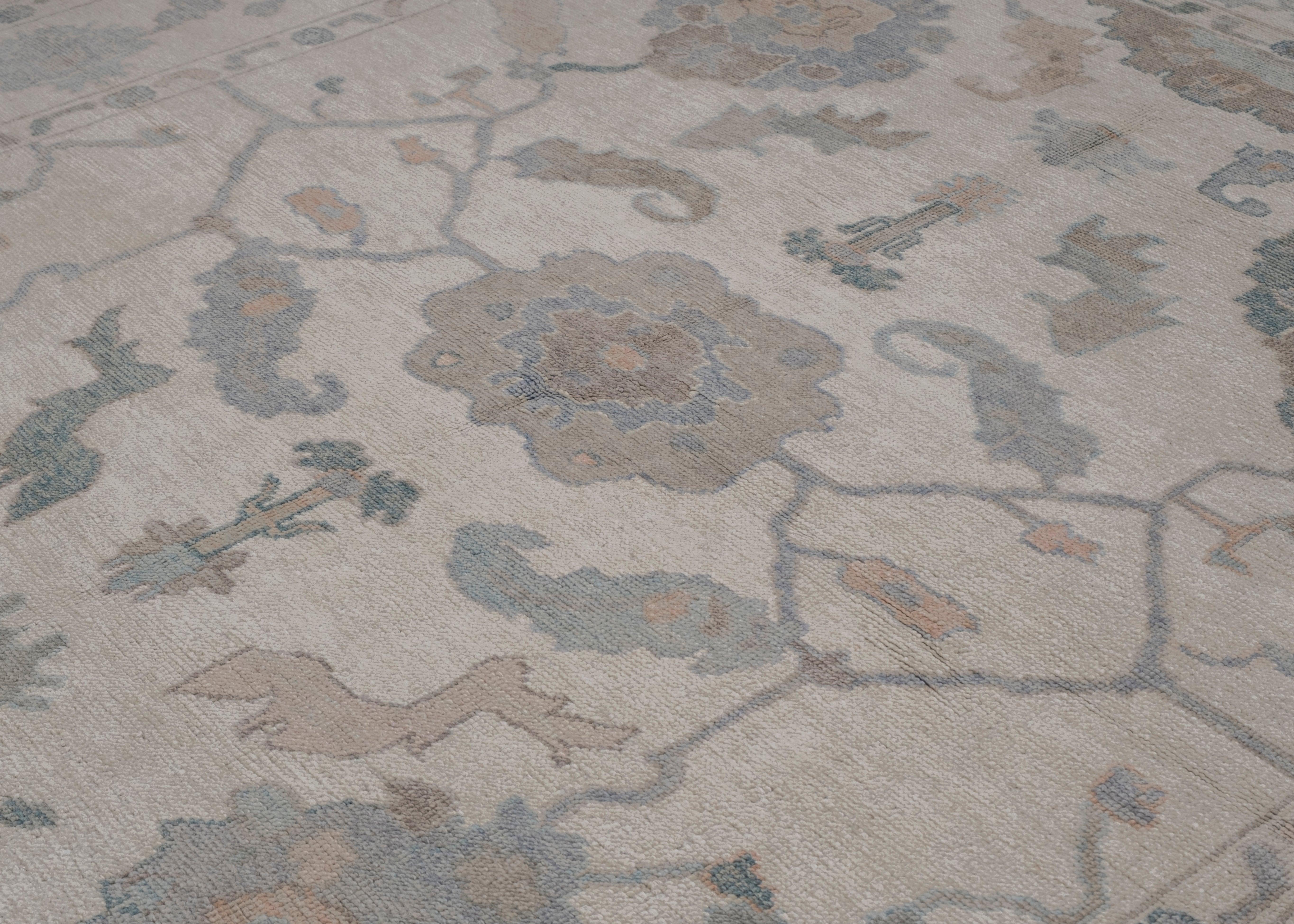 Tapis turc Oushak oriental fait à la main 8'2