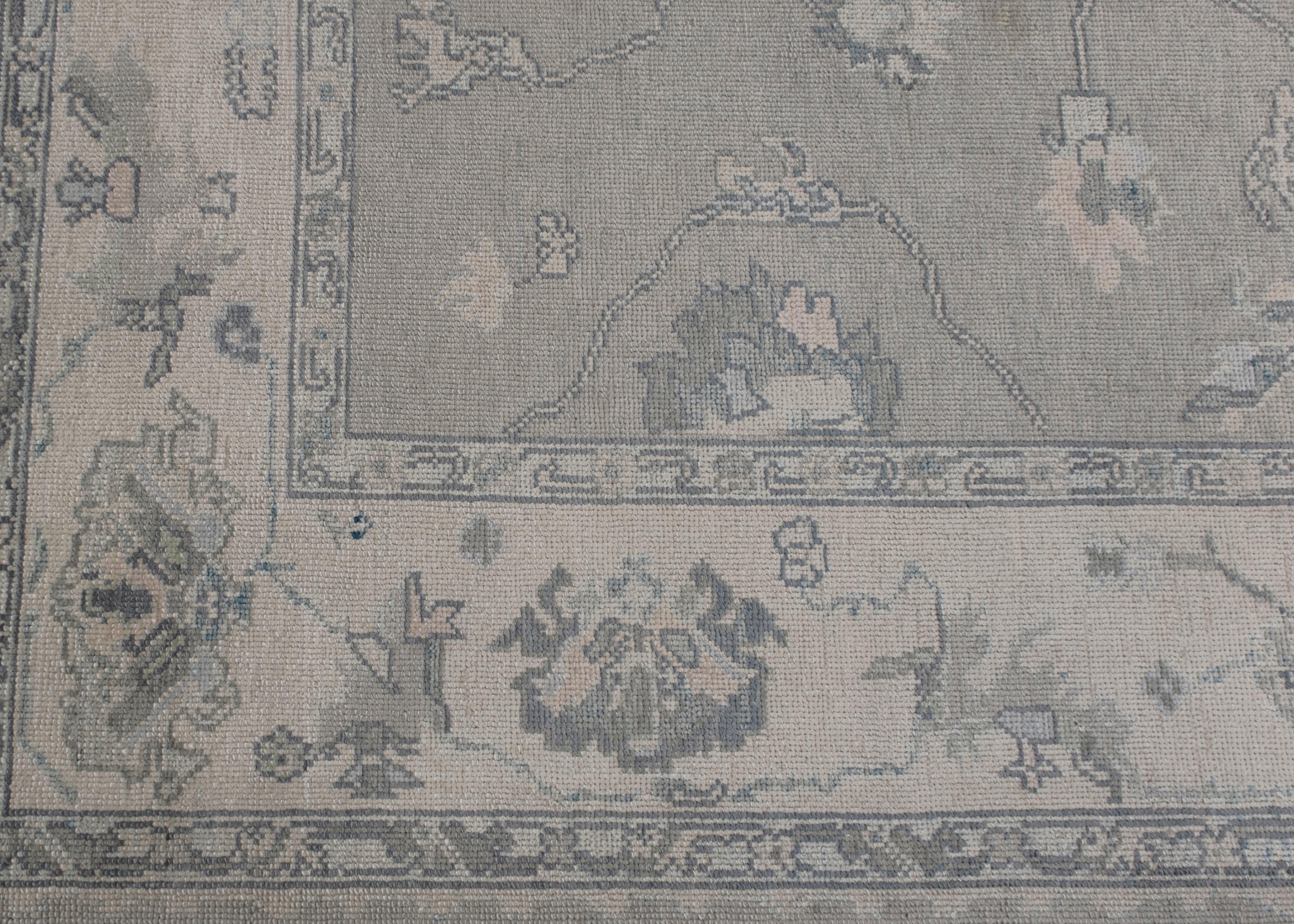 Contemporary Turkish Oushak Rug Oriental Handmade 8'2