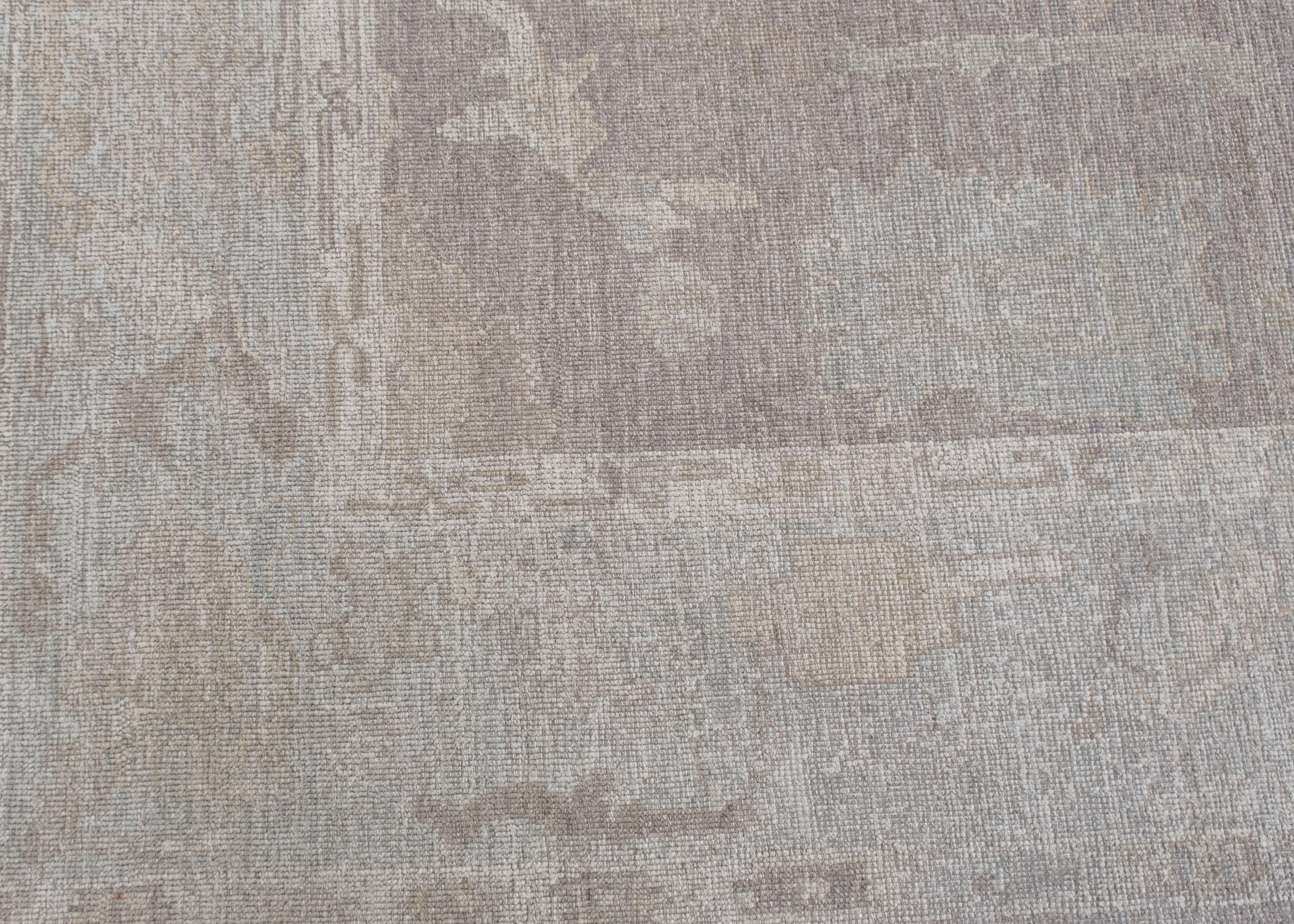Hand-Knotted Turkish Oushak Rug Oriental Handmade 8'3