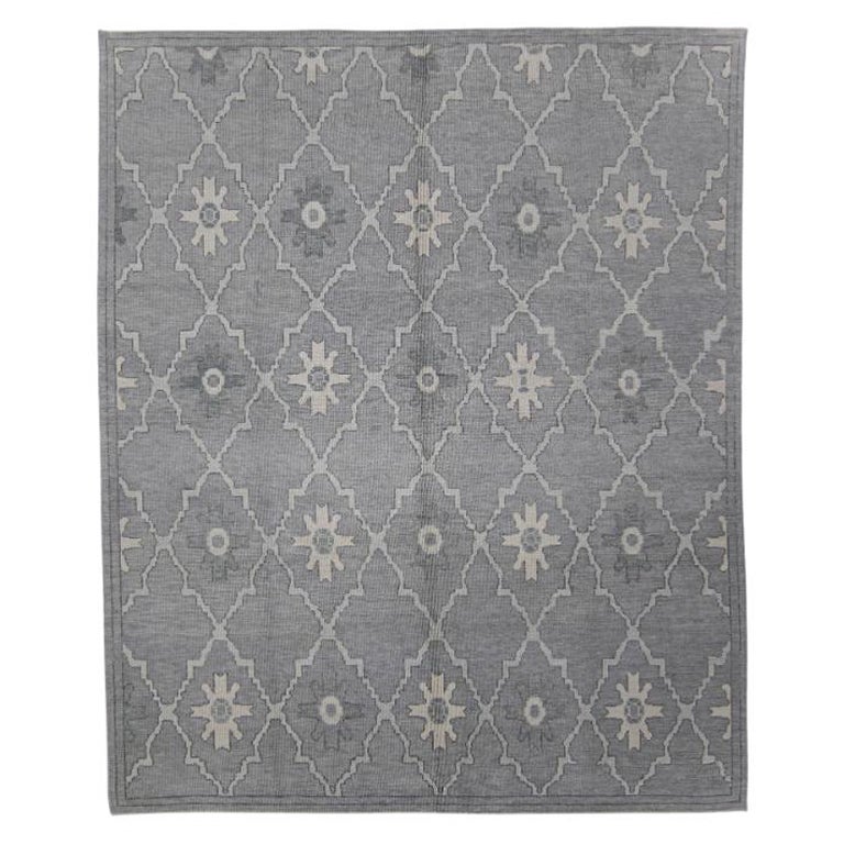 Tappeto Oushak turco orientale fatto a mano 8'3" x 10'2" #11960