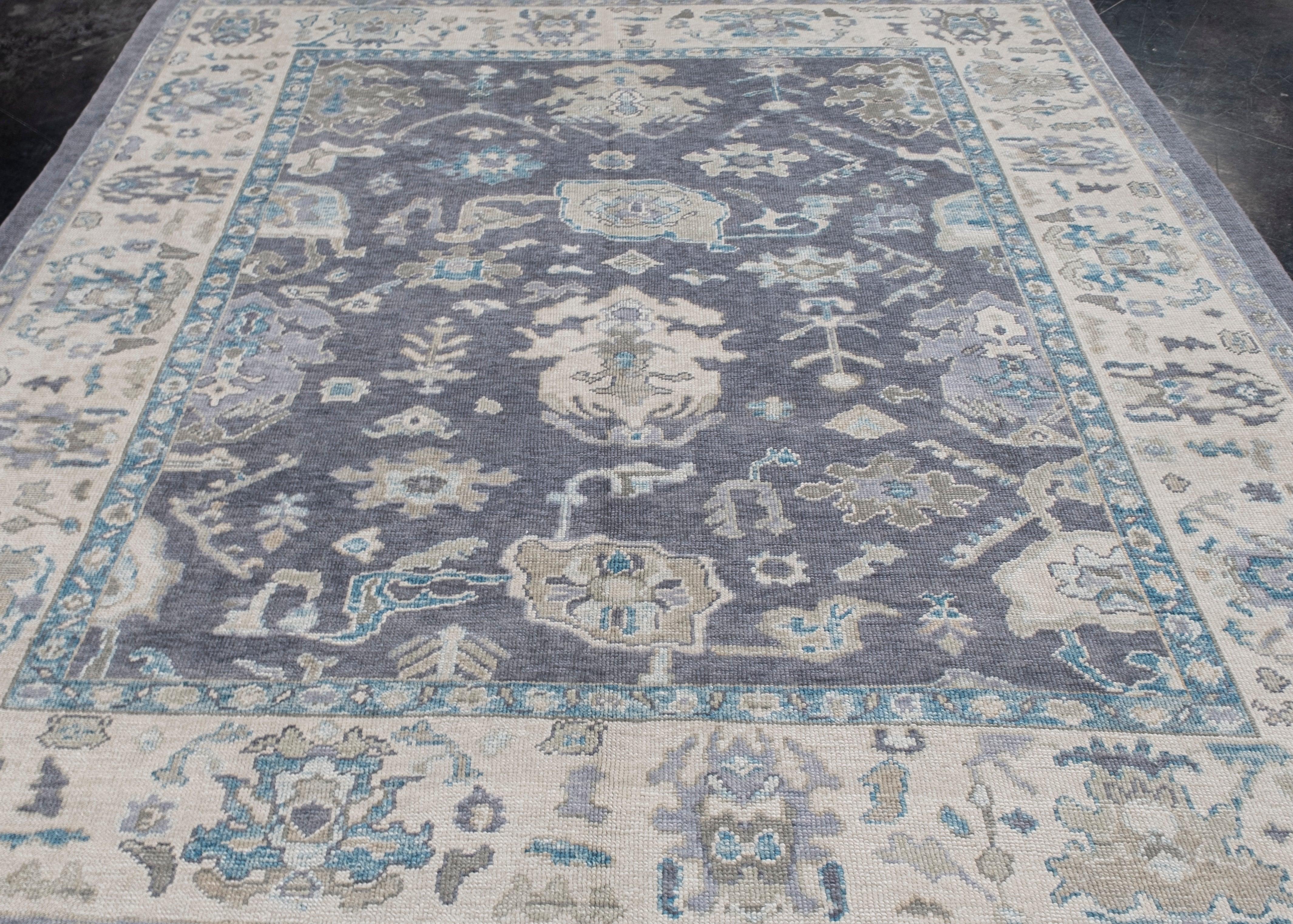 Alfombra Turca Oushak Oriental Hecha a Mano 8'3