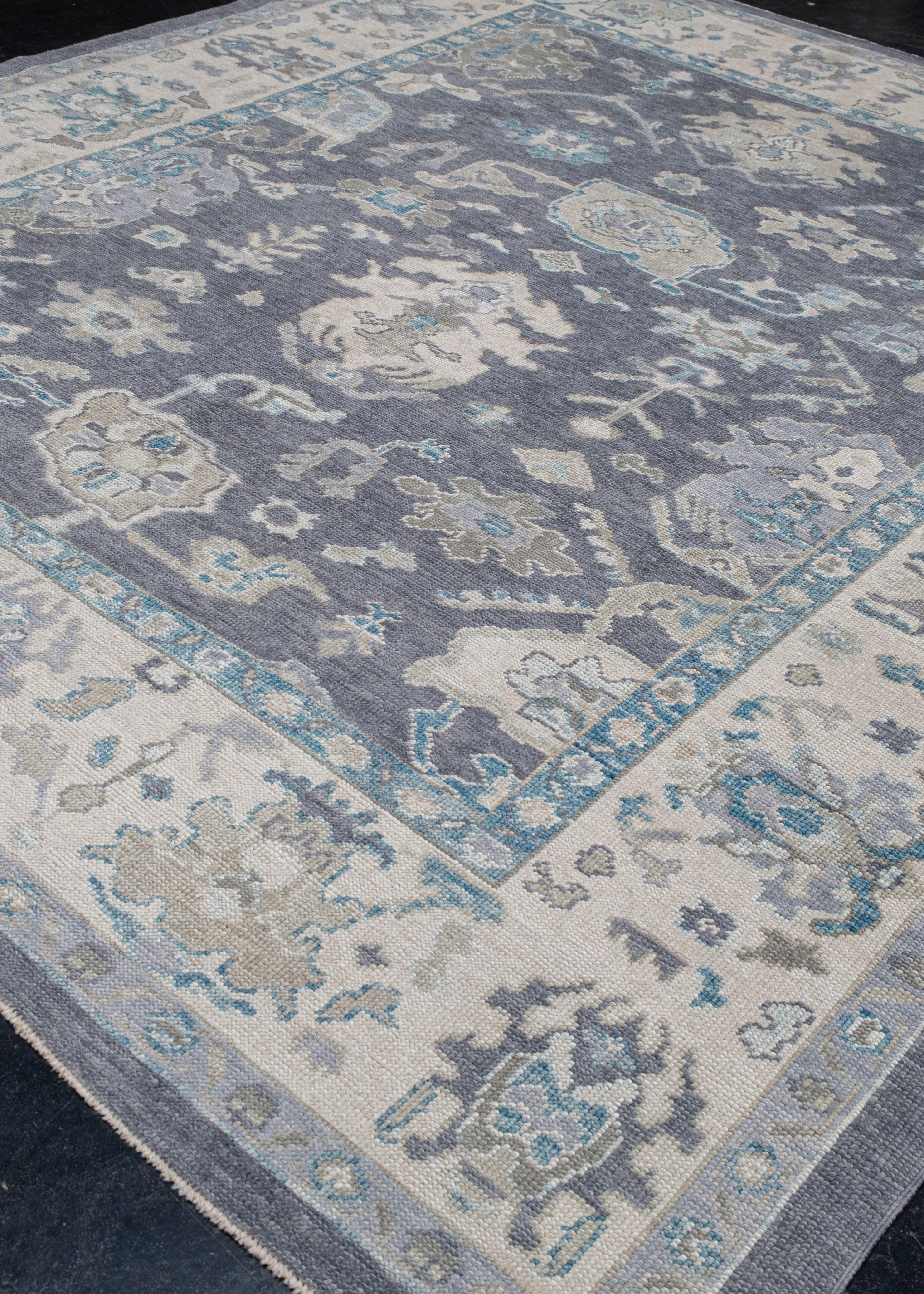 Alfombra Turca Oushak Oriental Hecha a Mano 8'3