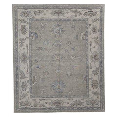 Tappeto Oushak turco orientale fatto a mano 8'5" x 9'11" #11819