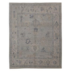 Türkischer Oushak-Teppich Orientalisch Handgefertigt 8'6" x 10'7" #12192