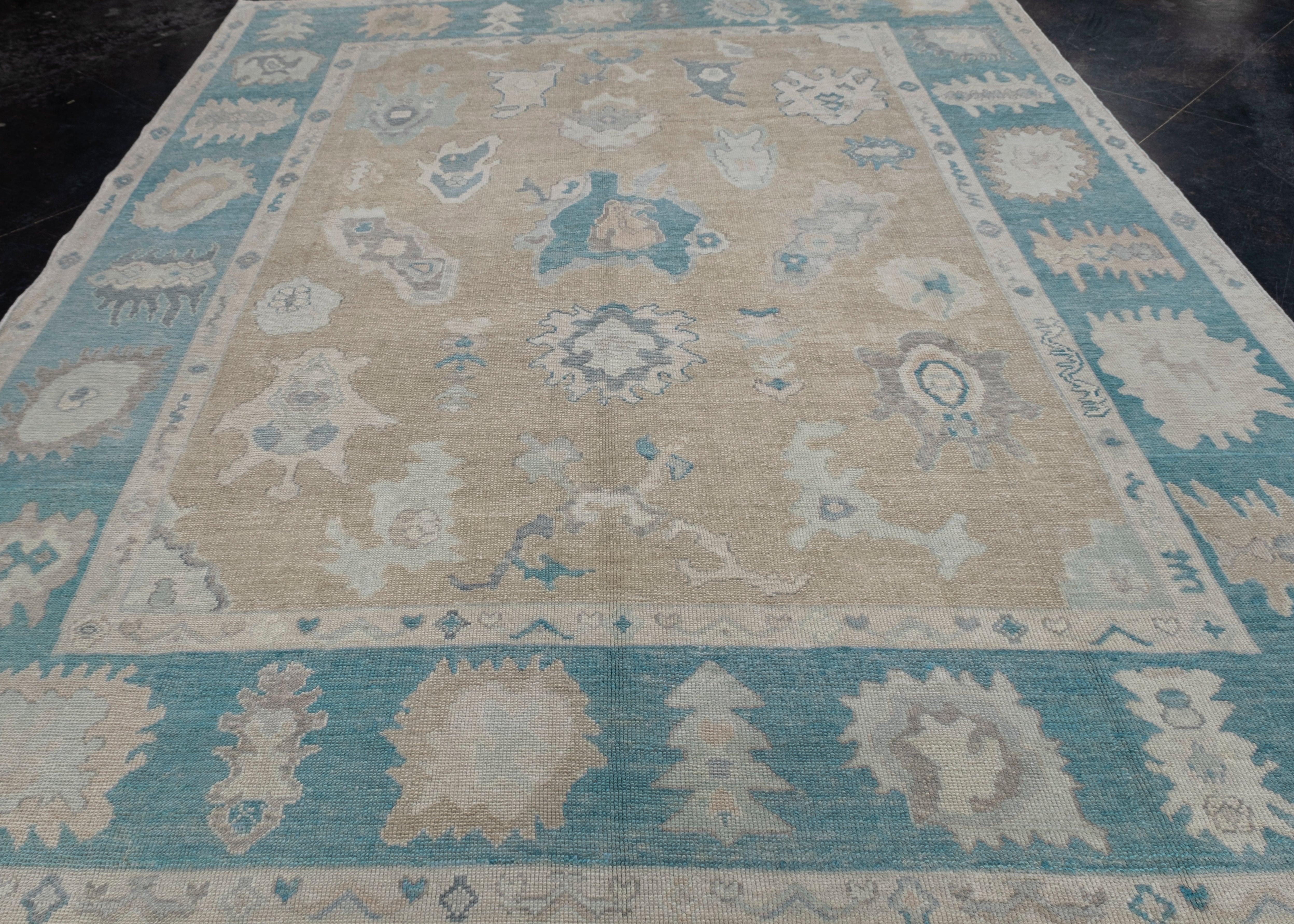 Turkish Oushak Rug Oriental Handmade 8'9