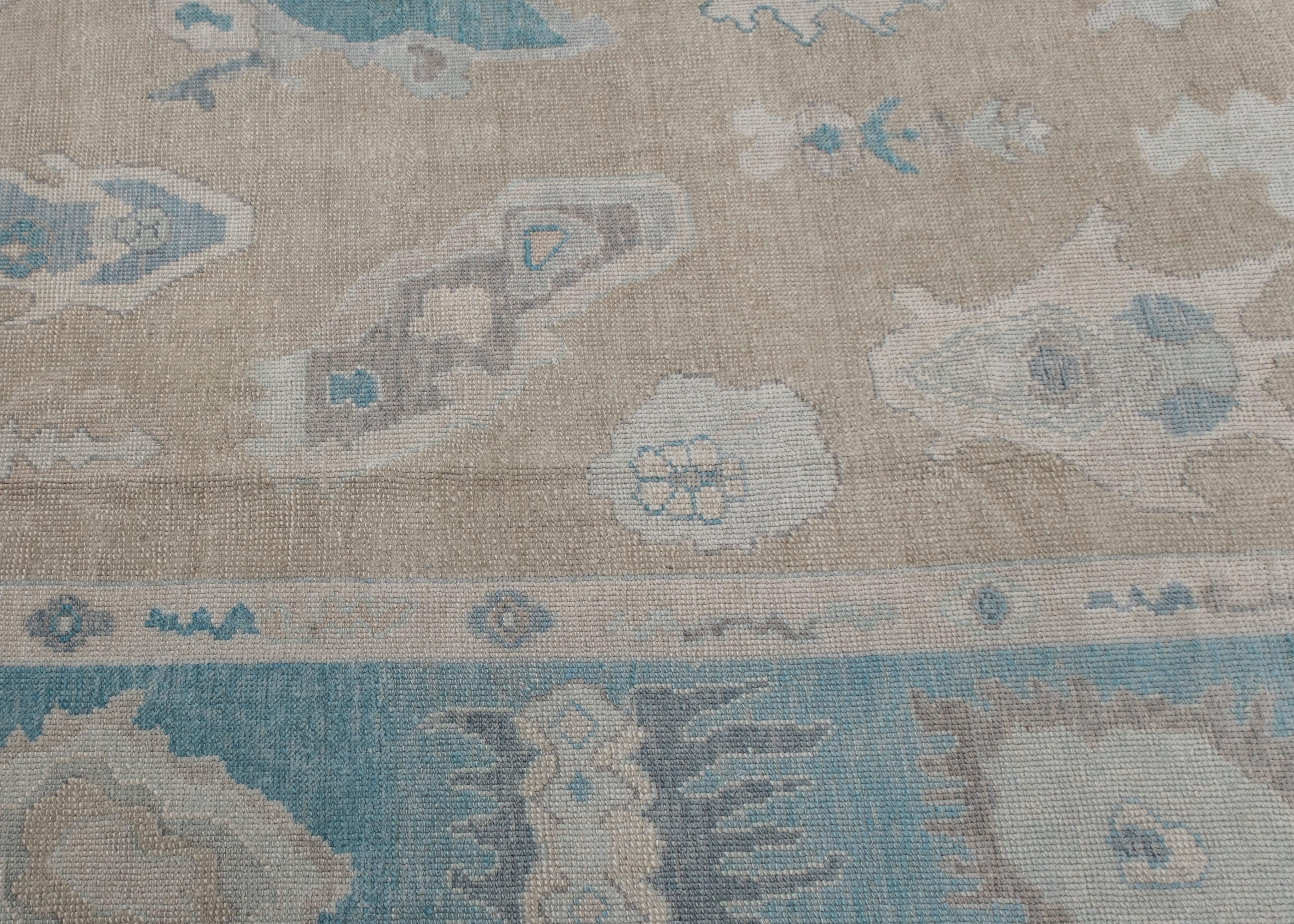 Contemporary Turkish Oushak Rug Oriental Handmade 8'9