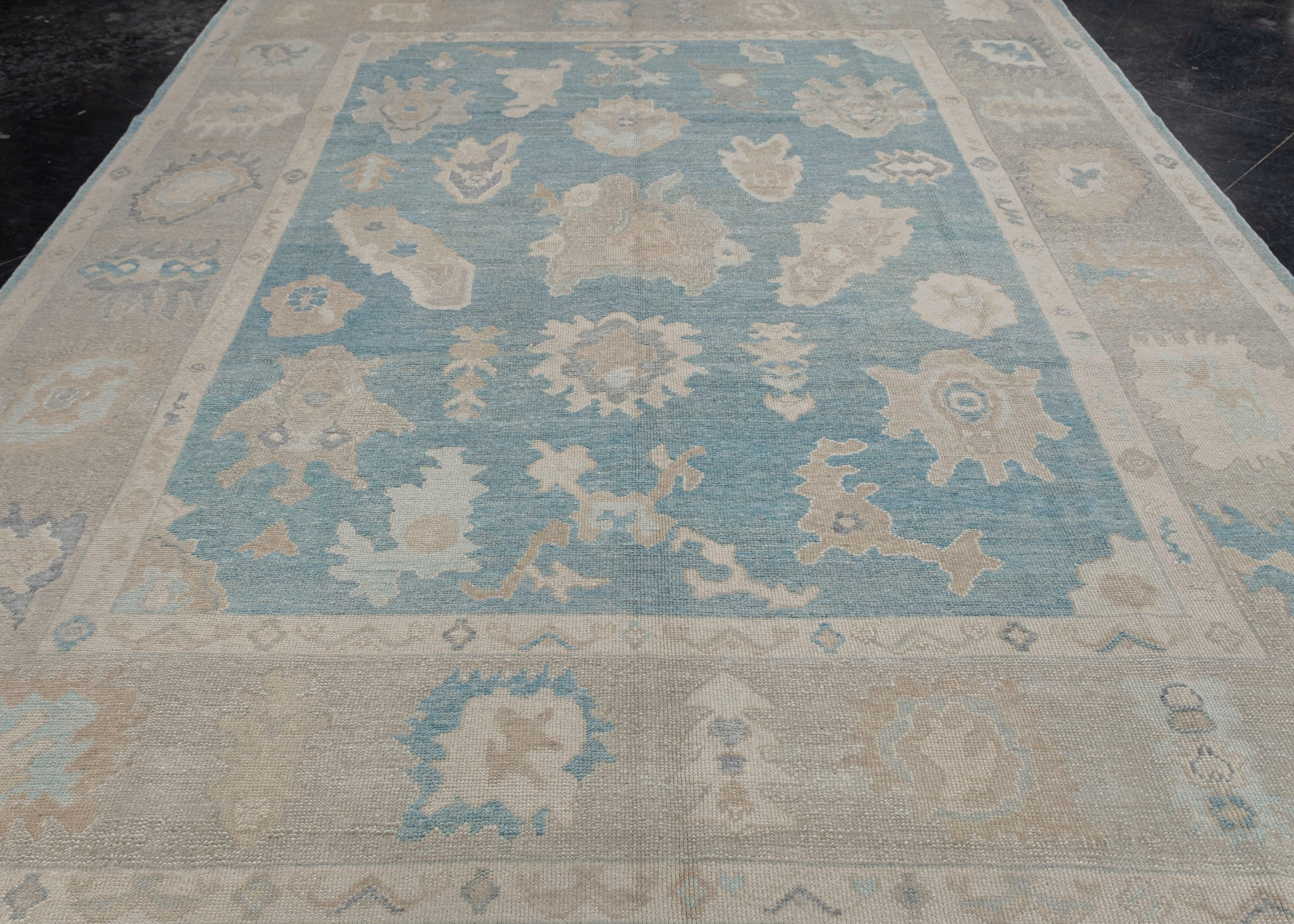 Türkischer Oushak-Teppich Oriental Handmade 8'9