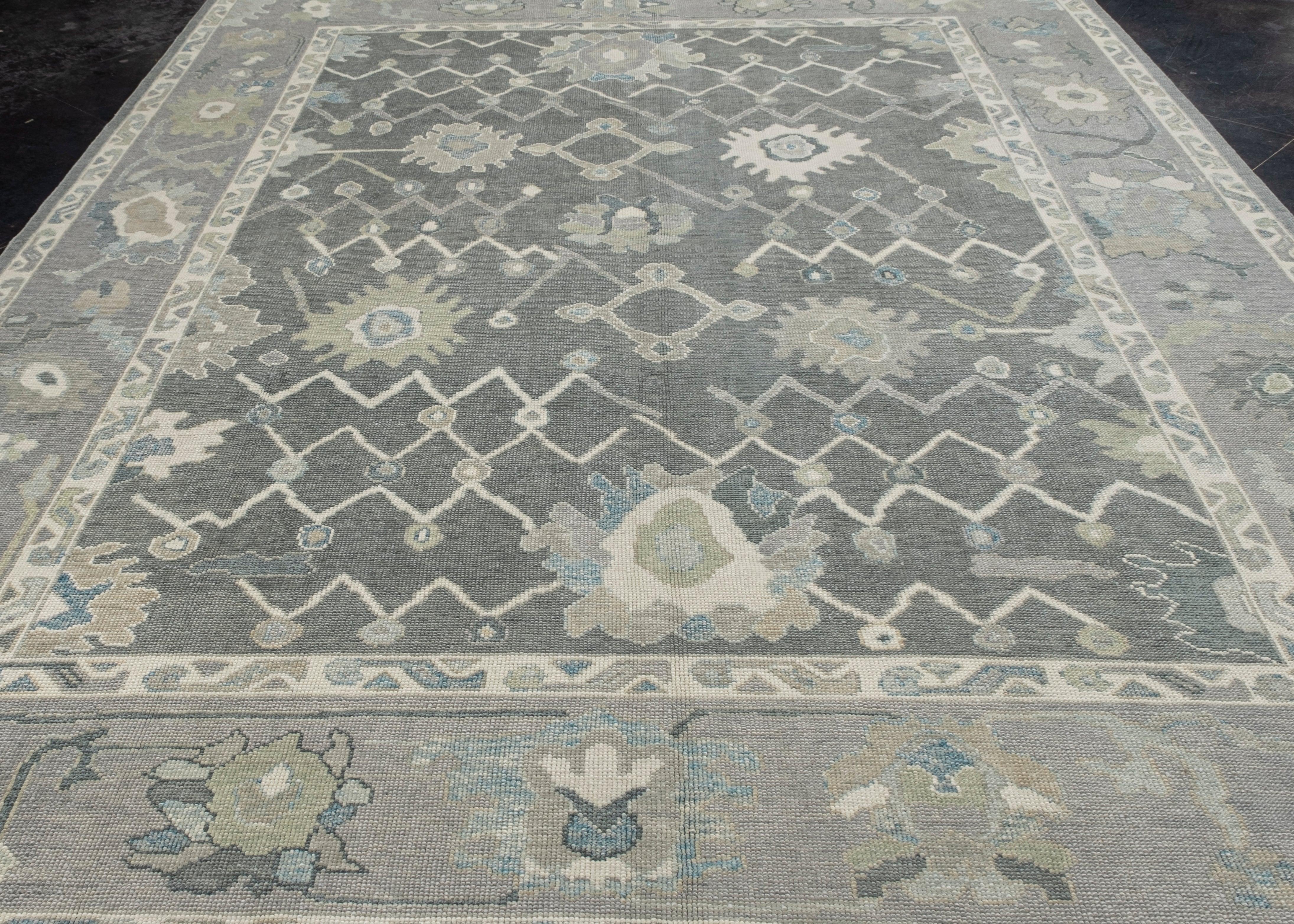 Türkischer Oushak Teppich Orientalisch Handgefertigt 9' x 12'2