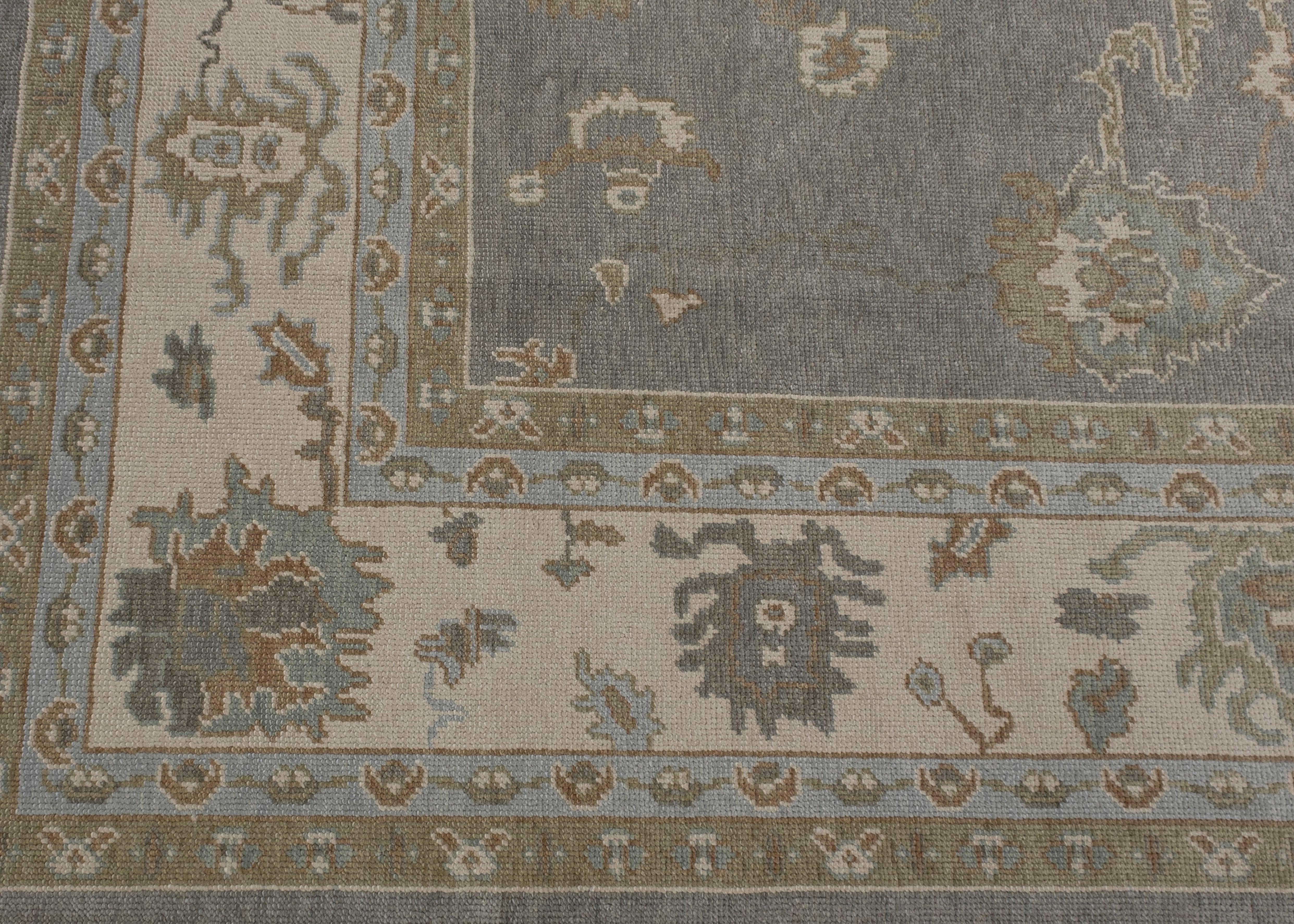 Türkischer Oushak Teppich Orientalisch Handgefertigt 9' x 12'4