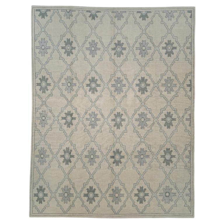 Tappeto Oushak turco orientale fatto a mano 9'4" x 11'11" #11929 in vendita