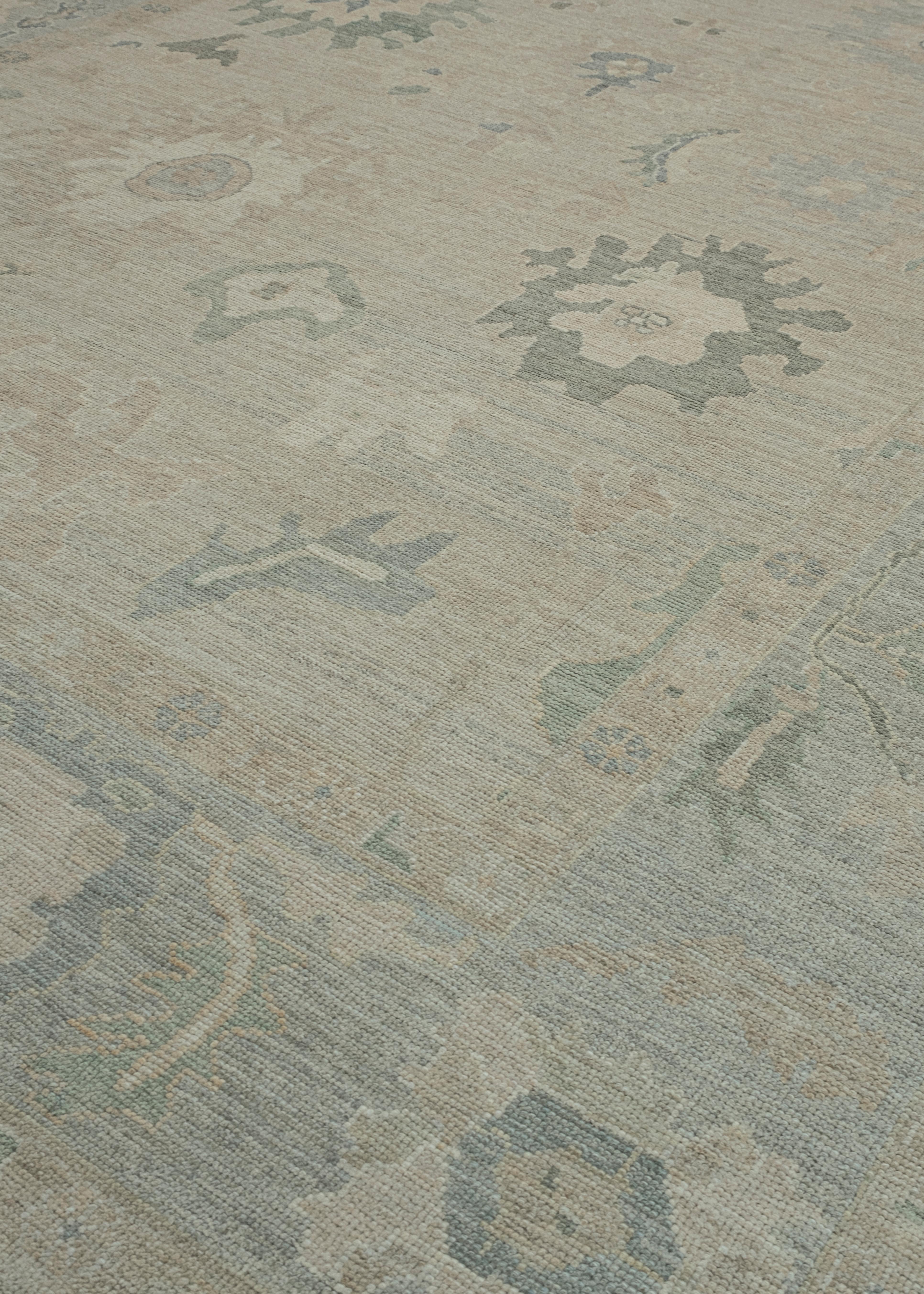 Lana Tappeto Oushak turco orientale fatto a mano 9'8